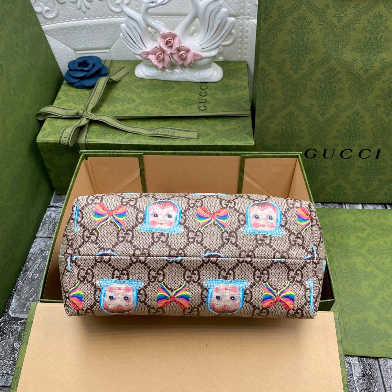 VIP 】Animal-Friendly Gucci Kid Tote Bag งานหนังแท้ทรงตั้งสวย ขนาดกะทัดรัด จุของได้เยอะ ใช้ได้ทั้งเด็กและผู้ใหญ่ น่ารักมากค่ะ **รุ่นขายดีตลอดกาล**