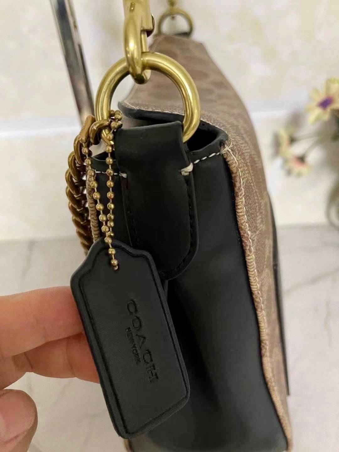 Coach Signature Chain Hobo In Signature Canvas พร้อมส่ง 4 สี