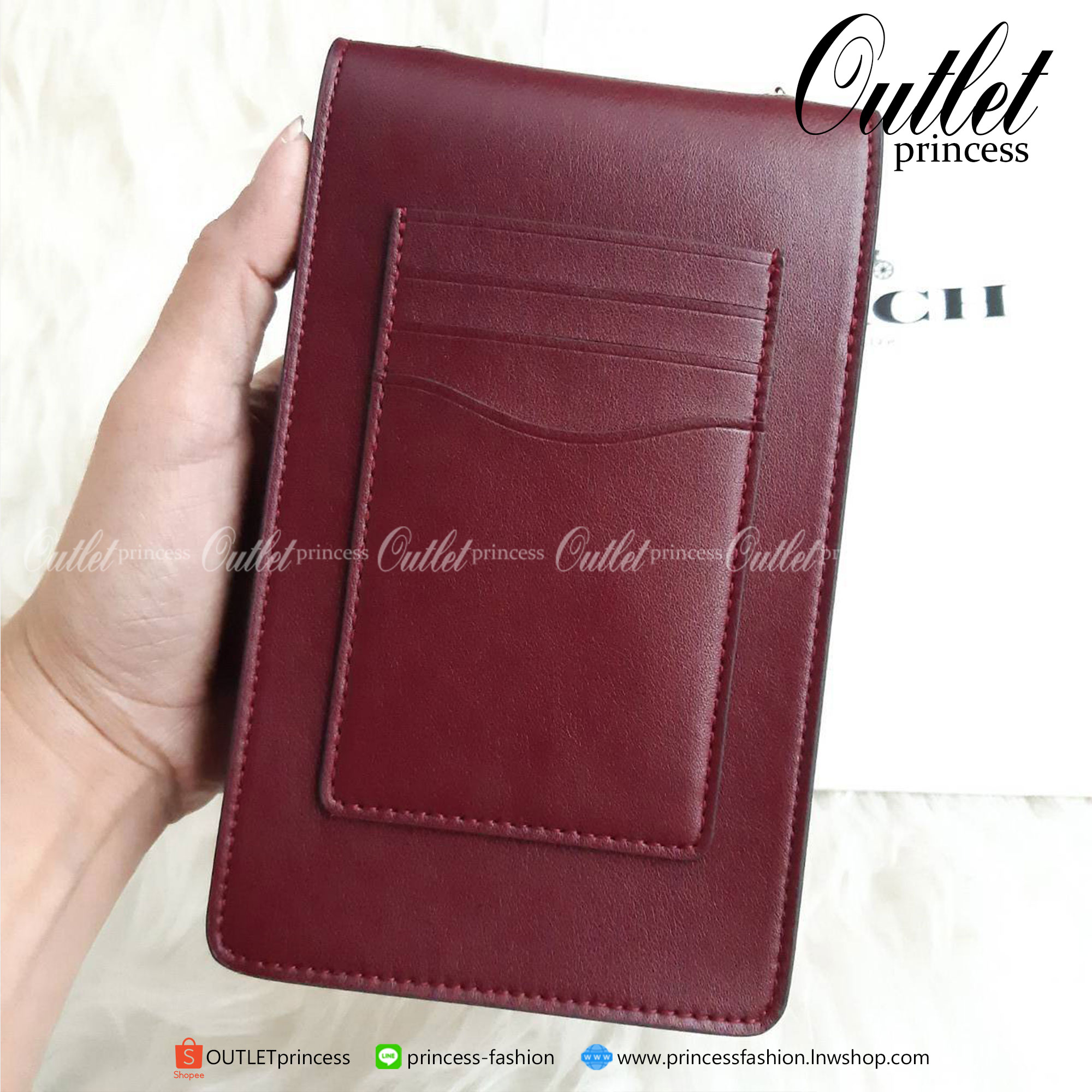 ของแท้ 100% COACH F76988 NORTH/SOUTH PHONE CROSSBODY IN SIGNATURE CANVAS WITH PRAIRIE DAISY CLUSTER PRINT