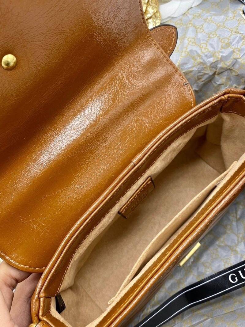 VIP GIFT 】หนังแท้ GUCCI GG Marmont Mini Shoulder Bag