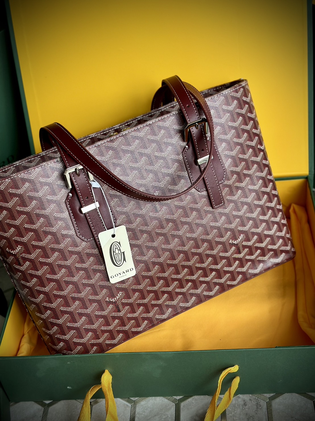 GOYARD Goyardine Sac Marie Galante MM / GOYARD Tote Bag กระเป๋าทรงโท้ทจุของได้เยอะ งานสวยเนี๊ยบ เกรดออริ สลับแท้ 1:1 ใช้ต่างประเทศได้