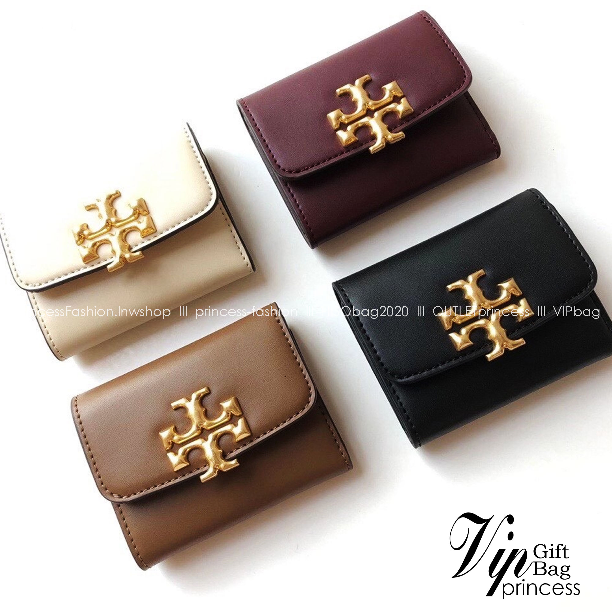 Tory wallet bag / TORY BURCH ELEANOR COMPACT WALLET กระเป๋าสตางค์ใบสั้นรุ่นขายดี แบบพับ ตัวมัมตัวแม่มากๆ ดูหรูหราทุกสี ดีไซน์คลาสสิค ขนาดกำลังพอเหมาะ โดดเด่นด้วยโลโก้สีทองดูแพง
