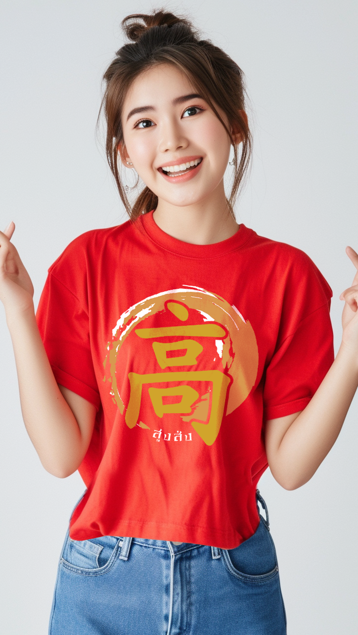 เสื้อตรุษจีน คำมงคล ผู้หญิง ผู้ชาย เลือกแบบได้