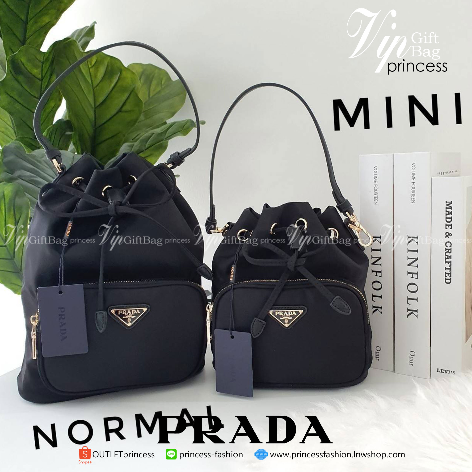 Size Normal ทรงขนมจีบใหญ่ งานพรีเมี่ยมกิ้ฟแท้ จากเคาเตอร์ต่างประเทศ จากแบรนด์ PRADA