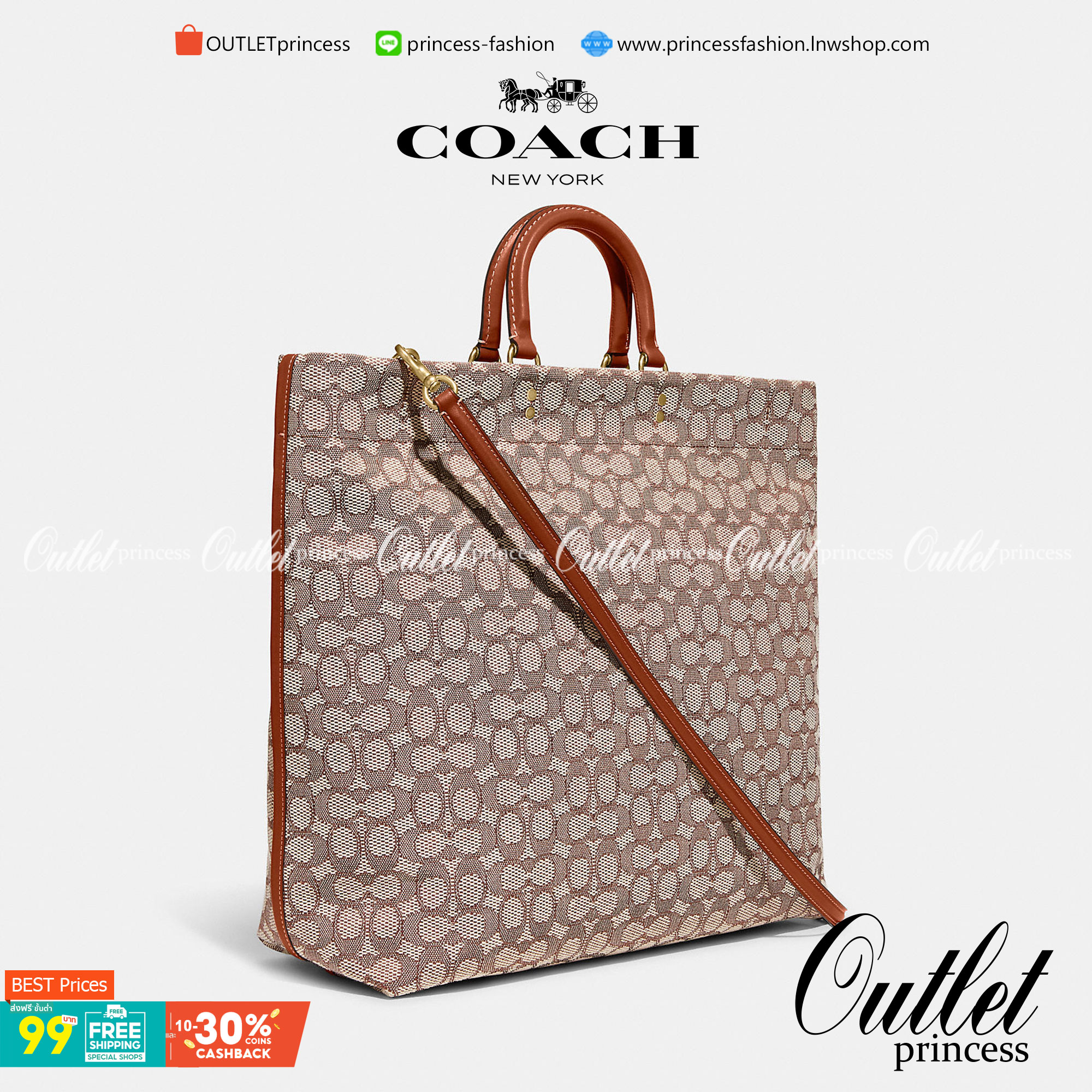คอลเลคชั่นนี้ เด็ดมากๆ🌺😎//>>COACH ROGUE TOTE IN SIGNATURE TEXTILE JACQUARD(COACH C6161)🍁กระเป๋าทรงTOTE ใบใหญ่ จุของได้สะใจสุดๆ จะถือ หรือสะพายได้ตามดีไซน์การใช้งาน มีสายสะพายยาวให้ 2 เส้น แบบสะพายคู่//วัสดุ JACQUARD ตัดขอบหน้
