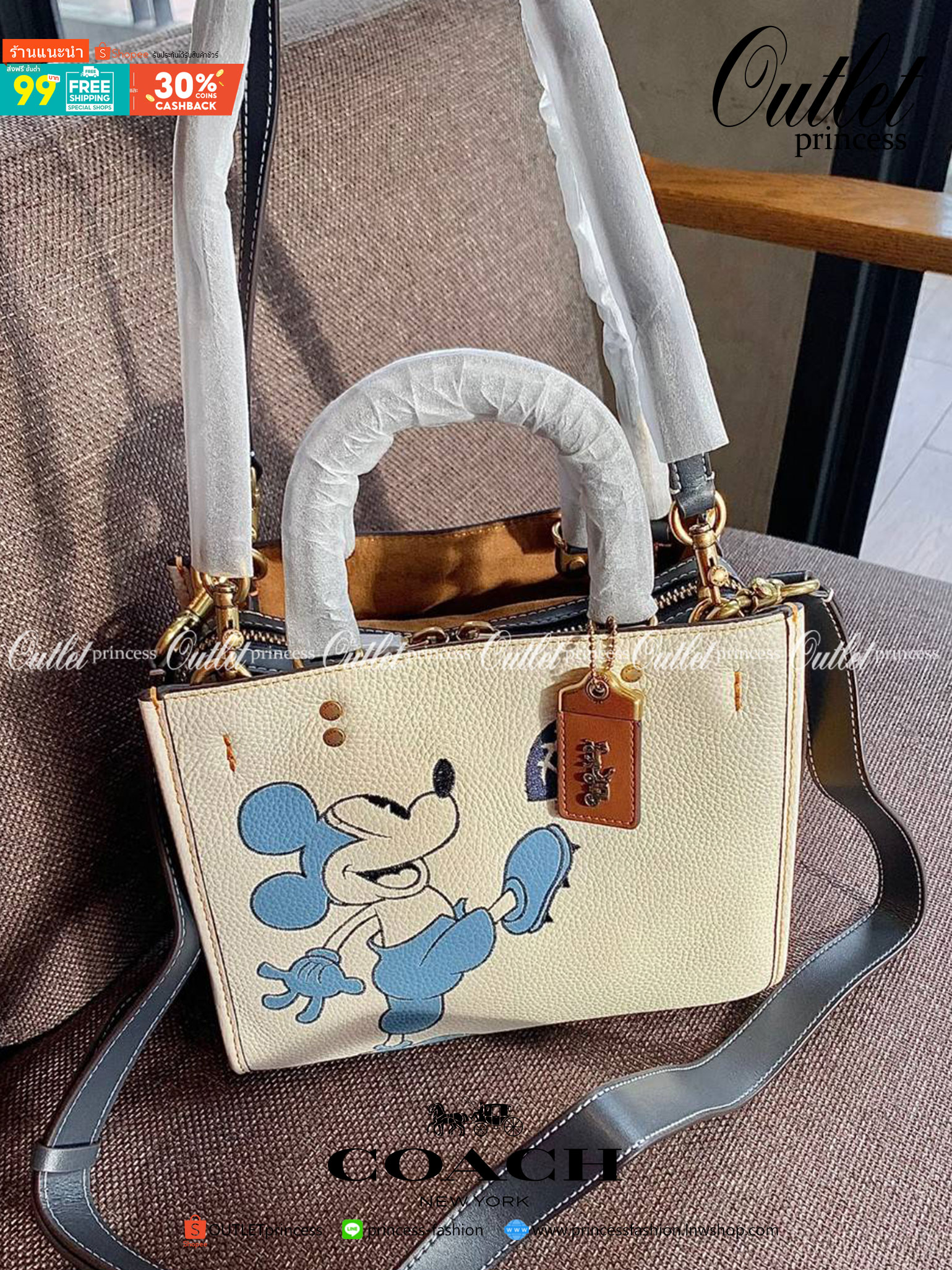 LIMITED EDITION!💥 💋สวยต้องยกนิ้วให้นางไปเลยจร้าา👍👍 COACH DISNEY X COACH ROGUE 25 WITH MICKEY MOUSE((C6166)) 📌พร้อมส่งที่ไทยก่อนใคร คุณภาพจัดเต็มบอกเลย หลงรักแน่นอนค่ะ! ✔️กระเป๋าหิ้ว//คล้องไหล่//สะพายข้างได้ ส