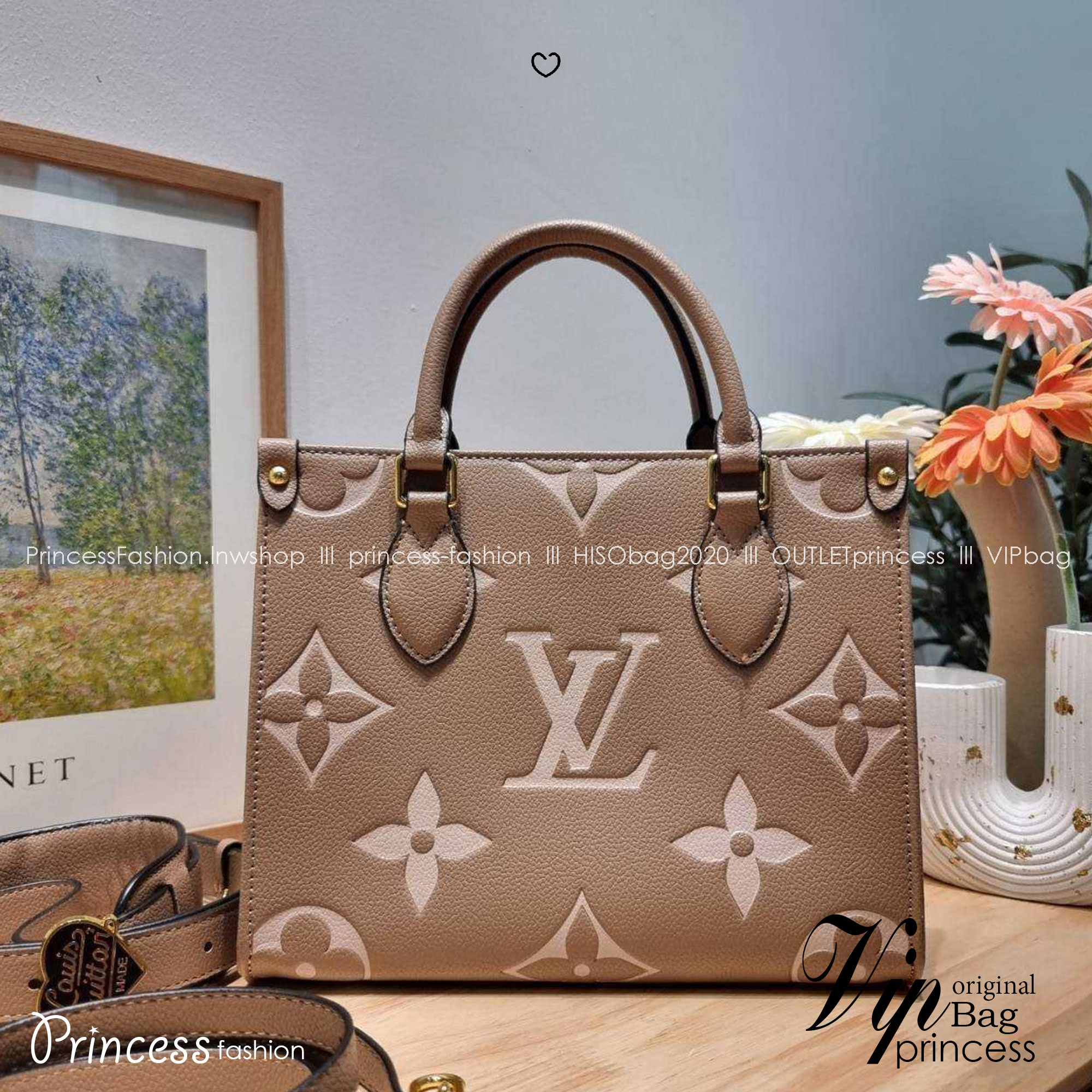 LV OnTheGo PM bag / LV on the go pm bicolor tote bag กระเป๋าทรงโท้ทที่ใครเห็นต้องเป็นคลั่งรัก ยอดฮิต คลาสสิค ผู้ดี หรูหราได้ทุกลุค ทุกสไตล์ เกรดวีไอพี ไฮเอน 1:1