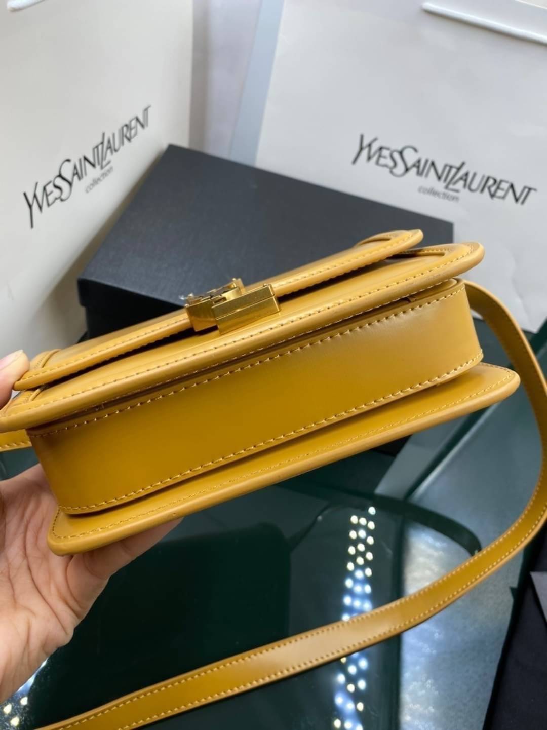 VIP GIFT 】หนังแท้ YSL SAINT LAURENT Saint Laurent small Solferino satchel crossbody bag