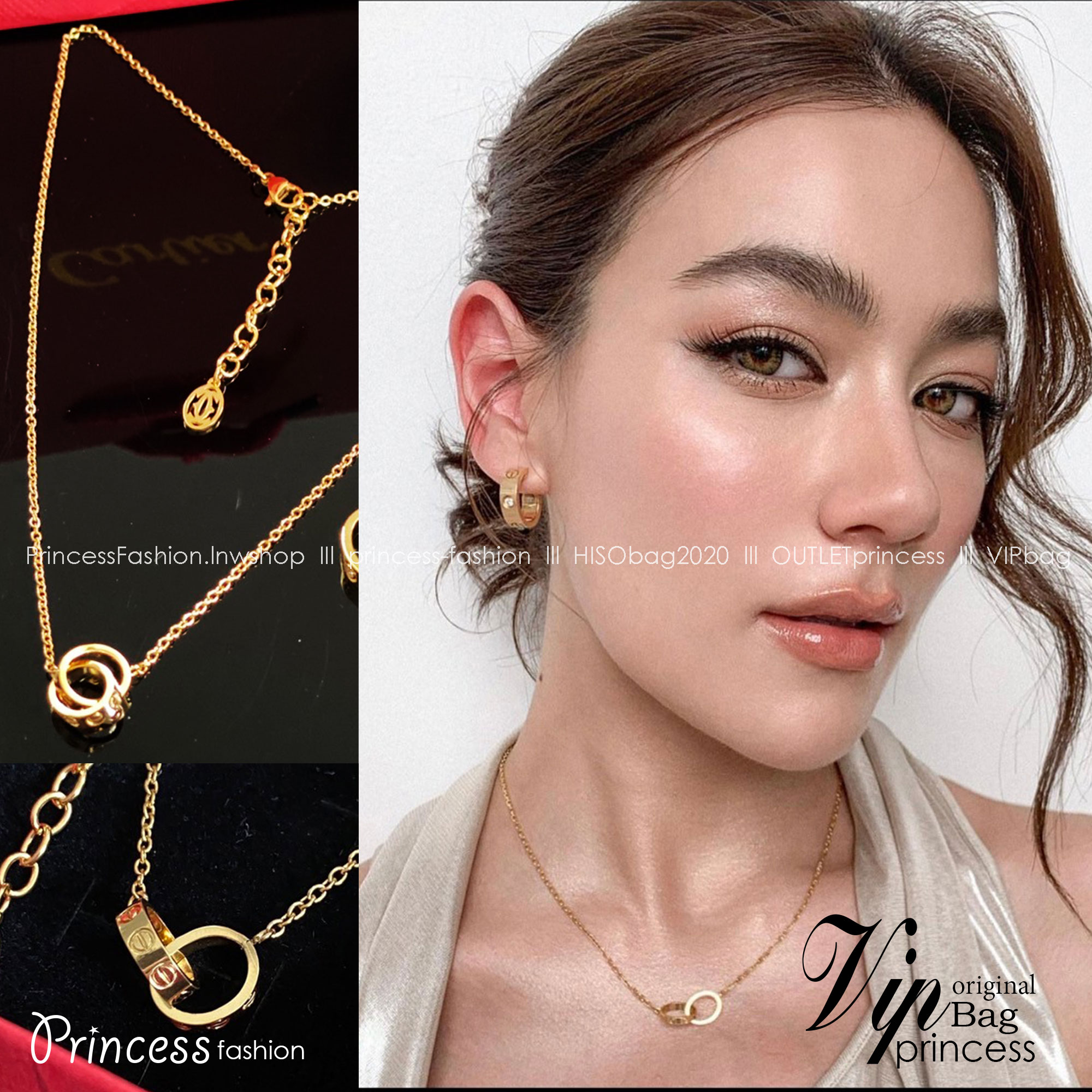 Cartier necklace LOVE - gold พร้อมส่งที่ไทย สร้อยคอคาเทียร์ **สินค้าเกรดออริจินอล 1:1 สลับแท้ ใช้งานต่างประเทศได้ งานสวยตามรูป ภาพถ่ายจากงานขายจริง