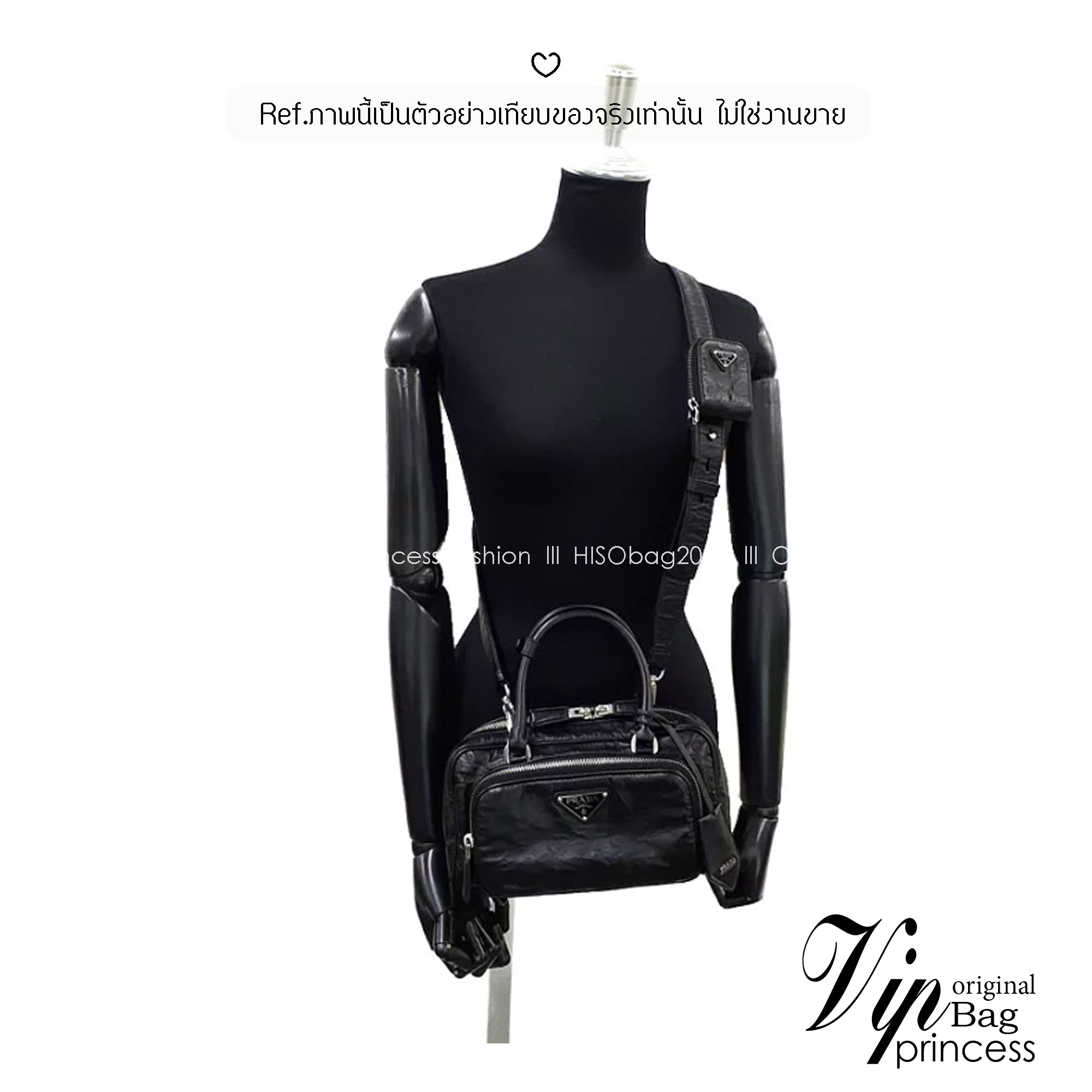 ORI หนังแท้ | Prada Antique nappa leather multi-pocket top-handle bag กระเป๋าสะพายทรง keepall มีช่องซิปด้านหน้าพร้อมหูจับ งานหนังยับดีไซน์เอฟเฟกต์เท็กซ์เจอร์ที่มีเสน่ห์สไตล์วินเทจ