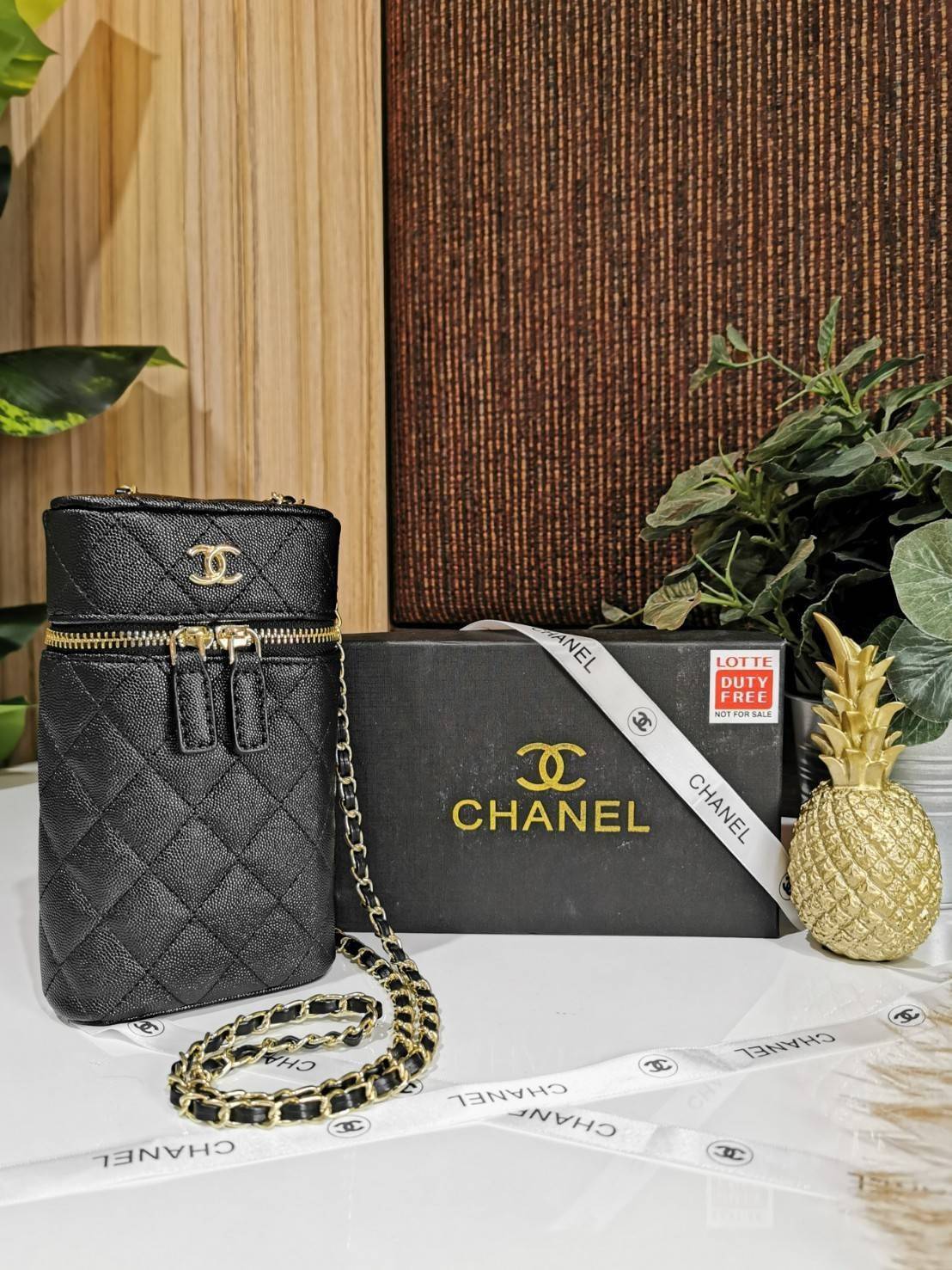 พรีเมี่ยมกิ๊ฟแท้ 100% 】Chanel Caviar Clutch Bag With Chain VIP Gift With Purchase (GWP) กระเป๋าสะพายพรีเมี่ยมกิ้ฟทรงเหลี่ยมขนาดกำลังดีหนังคาร์เวียร์สวยอยู่ทรงเปิดปิดด้วยซิปคู่สะดวกใช้