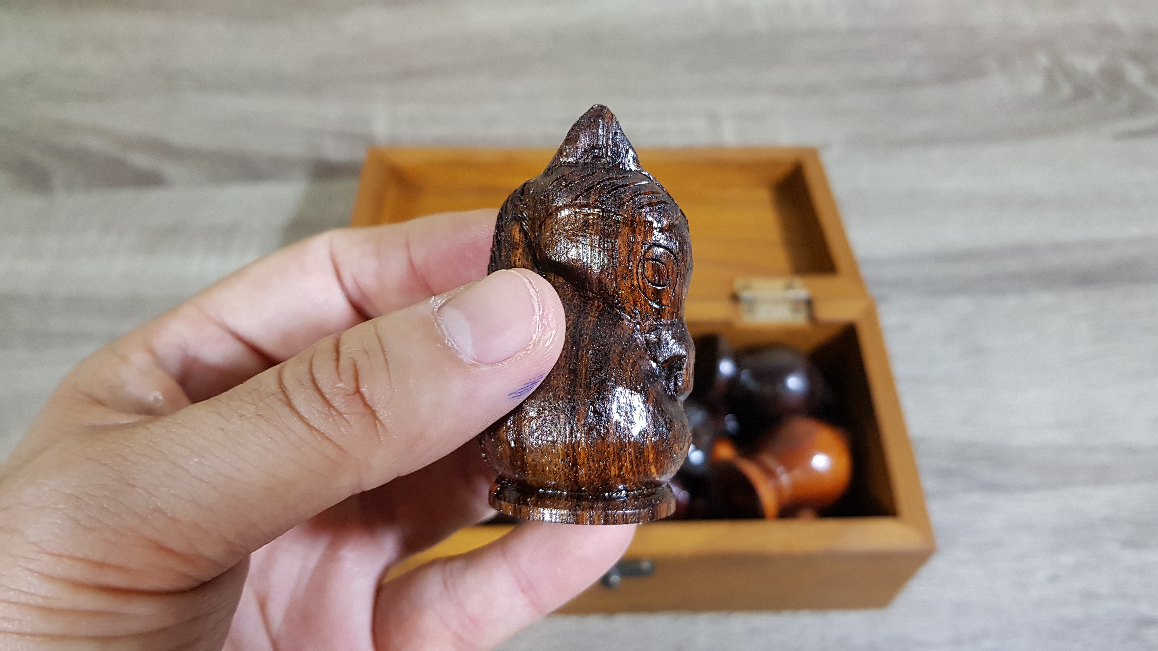 ตัวหมากรุกไทยชุดพลรามพร้อมกล่องแบบหีบล็อค