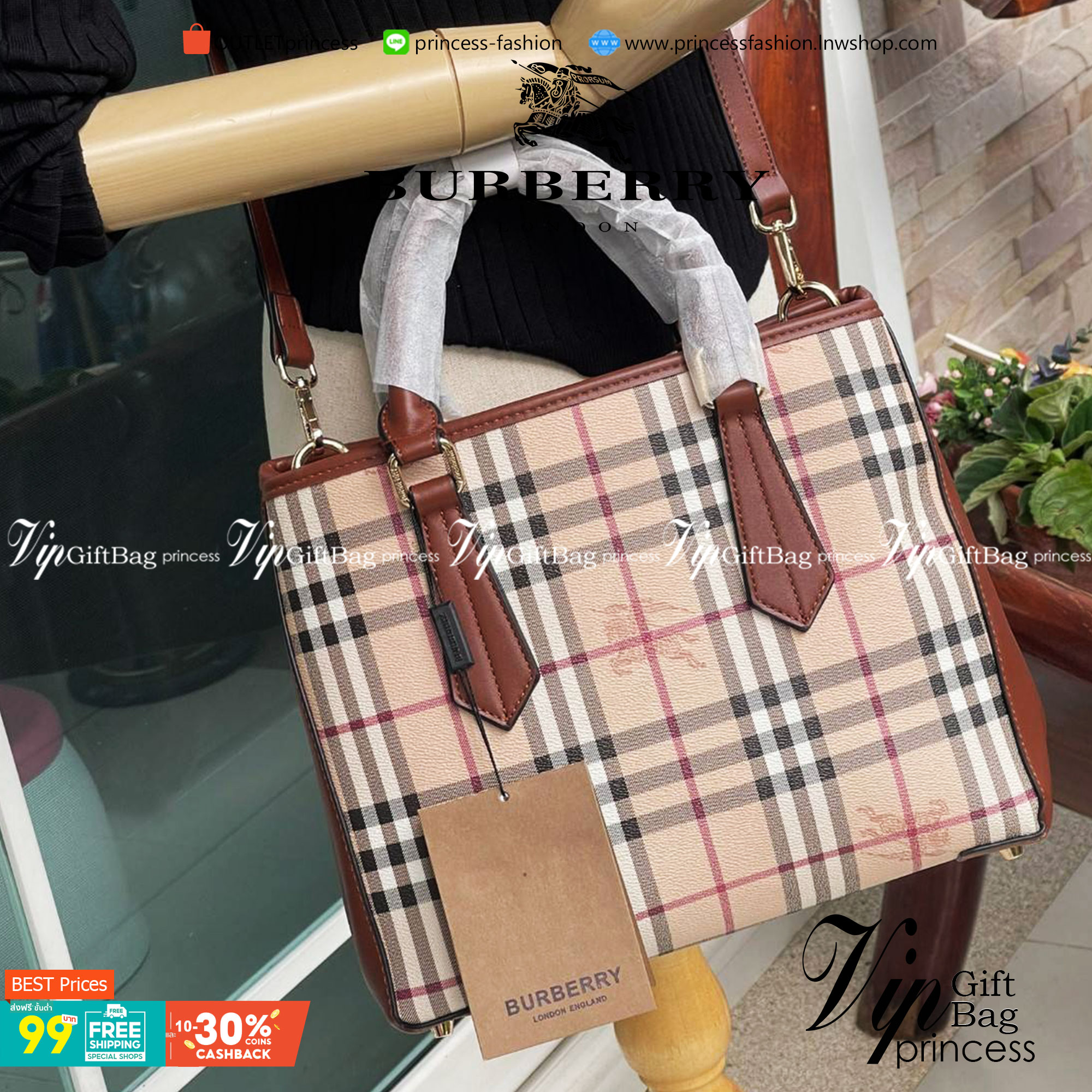 Burberry Medium title tote bag กระเป๋าทำงานดีไซน์สวย เป็นกระเป๋า Tote ที่ออกแบบมาเพื่อให้เหมาะกับการใช้งานของสาวออฟฟิต ที่สามารถจัดของให้เป็นให้ระเบียบ เพราะมีหลายช่องรวมถึงช่องซิป ที่สาทารถช่วยให้แยกของให้เป็นระเบียบและหยิบใช้ได้ง่ายขึ้น ลวดลาย Vintage C