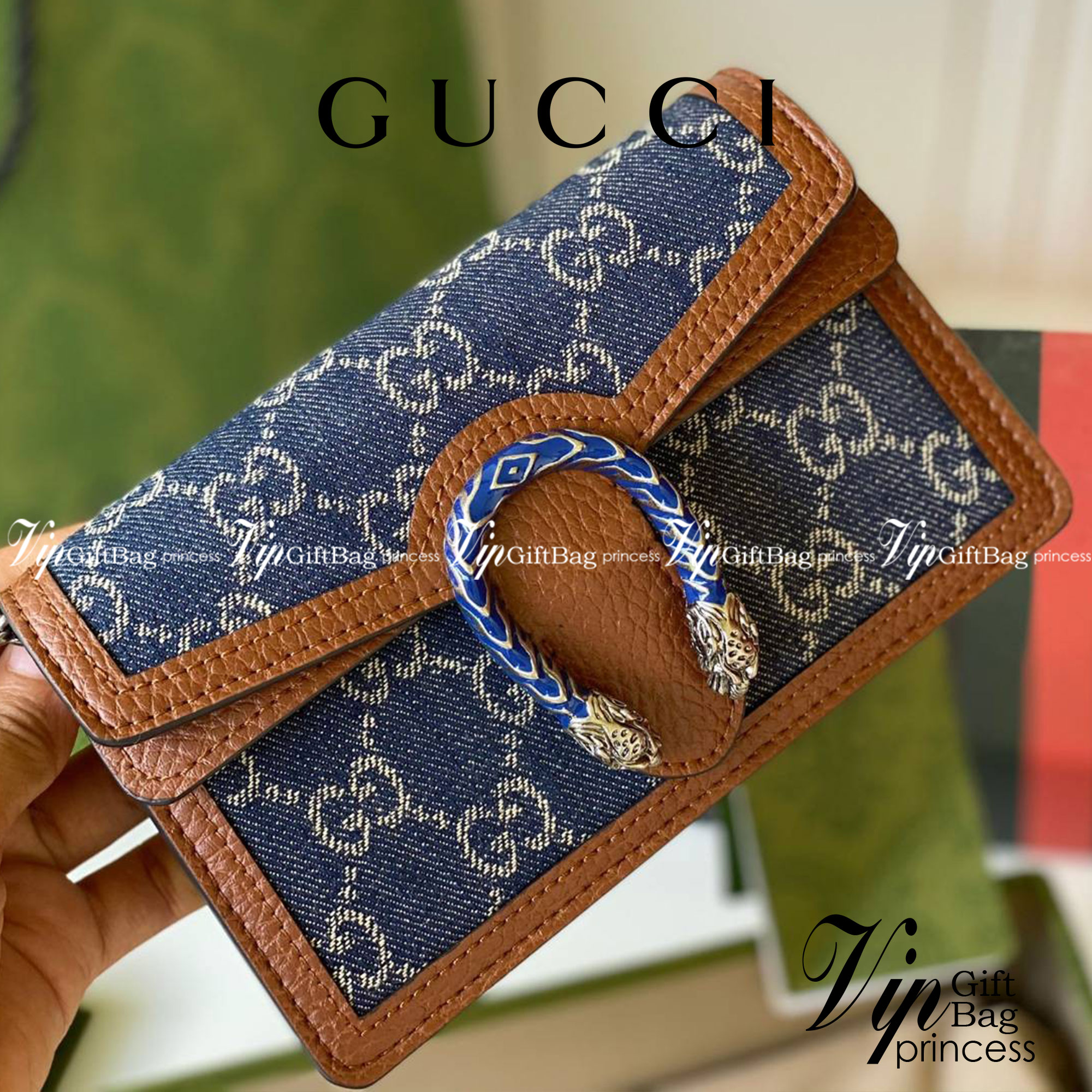หนังแท้ GUCCI Dionysus mini bag / GG Shoulder bag / GG Denim Dionysus พร้อมส่งที่ไทย กระเป๋าสะพายข้างหนังแท้ เกรดหนังคุณภาพดียิ่งใช้หนังยิ่งสวย โทนสีน่าใช้มากก มาในดีไซน์คลาสสิคเรียบหรูเข้ากับทุกลุ๊คแบบไม่มีเอ้าท์ พร้อมส่งที่ไทย ภาพสินค้าถ่ายจากงานขายจริง