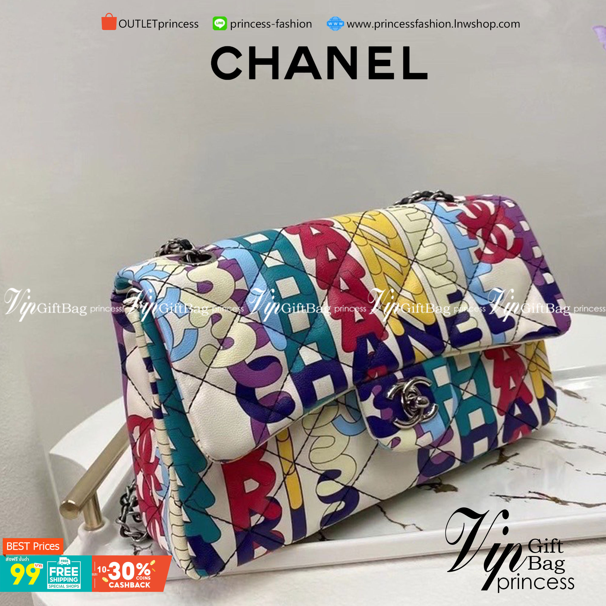 VIP 】CHANEL CLASSIC VINTAGE รุ่นเข้าใหม่ พิมพ์ลายแน่นมากกก ต้อนรับปีใหม่ ด้วยโทนสีสดใส ดีไซน์ยอดนิยมหนังสวยอยู่ทรงดูแลรักษาง่าย งานอะไหล่ทองเพิ่มความหรูหรา พร้อมส่งที่ไทยราคาสุดคุ้มห้ามพลาด!