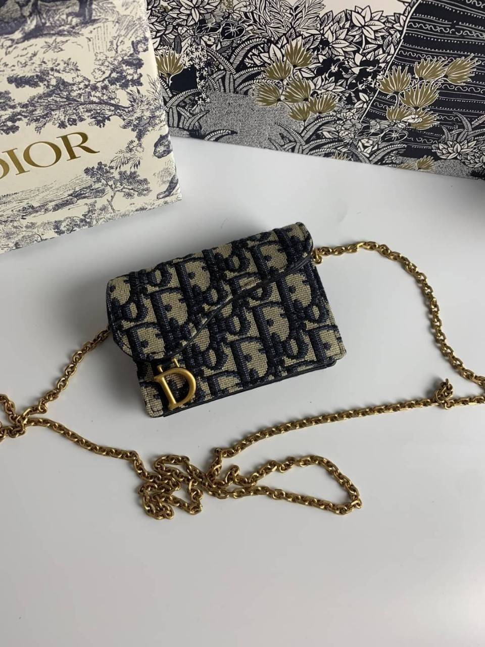 ORI Dior Saddle Nano Pouch / Dior Oblique Jacquard พร้อมส่งที่ไทย ภาพสินค้าถ่ายจากงานขายจริง ใช้งานต่างประเทศได้