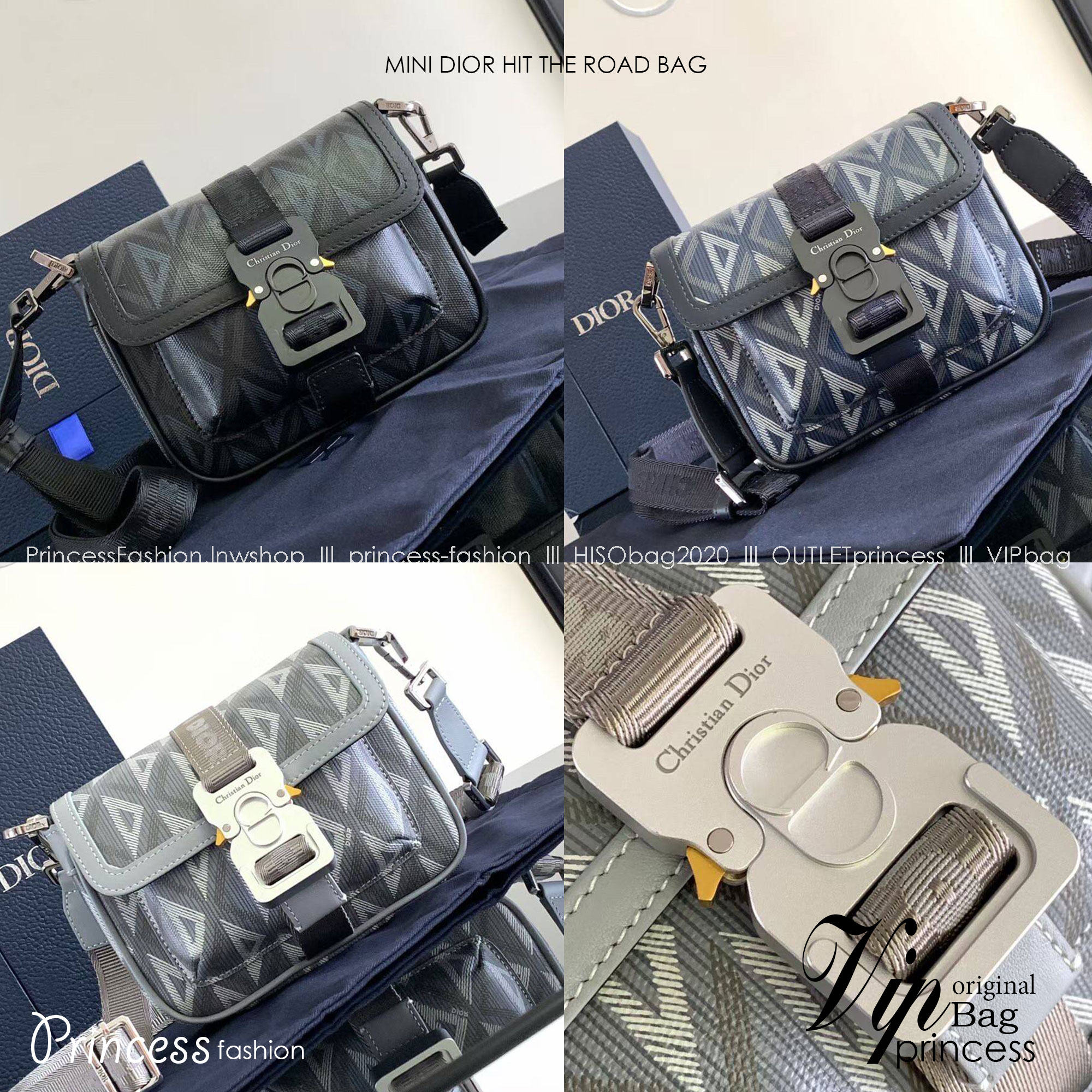 MINI DIOR HIT THE ROAD BAG / Dior Mini Messenger Bag / CD Diamond Messenger Bag ท็อปออริสลับแท้ เกรดดีสุด พร้อมส่ง กระเป๋าสะพาย รุ่นใหม่ล่าสุดคอล Summer 2023 ที่หนุ่มๆไม่ควรพลาด สวยหรูหราเป็นเอกลักษณ์แบรนด์