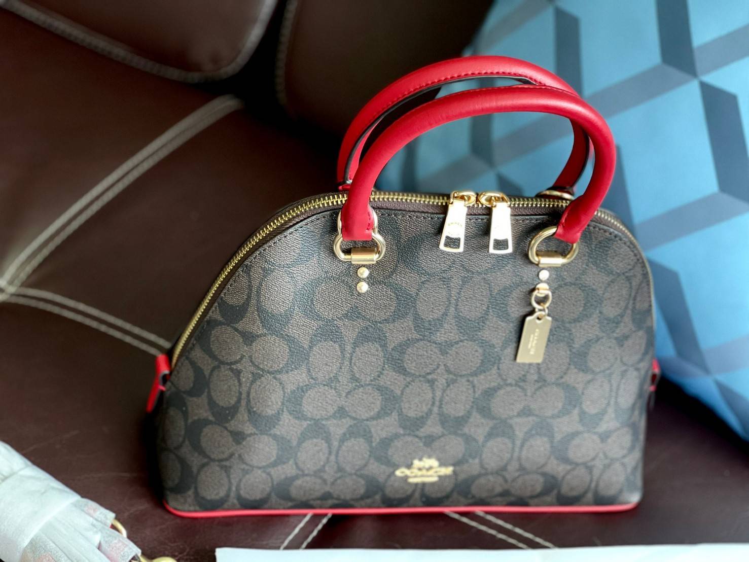 Coach KATY SATCHEL IN SIGNATURE CANVAS (C OACH 2558)