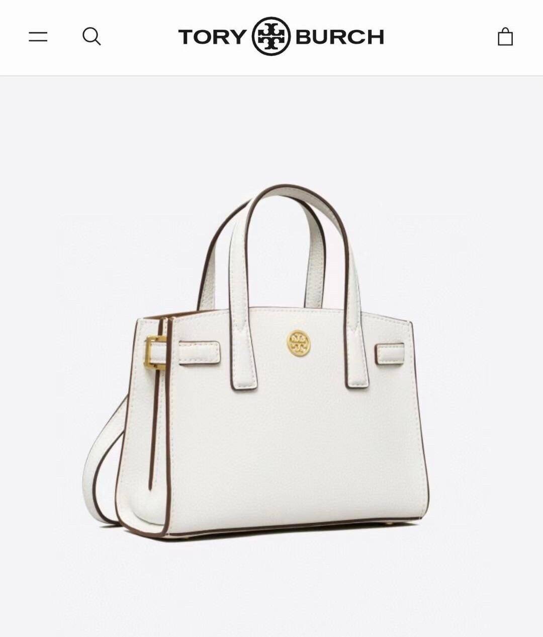 ของแท้ 💯% 】Tory walker Micro Satchel กระเป๋าถือหรือสะพายไหล่ วัสดุหนังแท้ ด้านหน้าประดับโลโก้แบรนด์ อะไหล่ทองสวยหรู