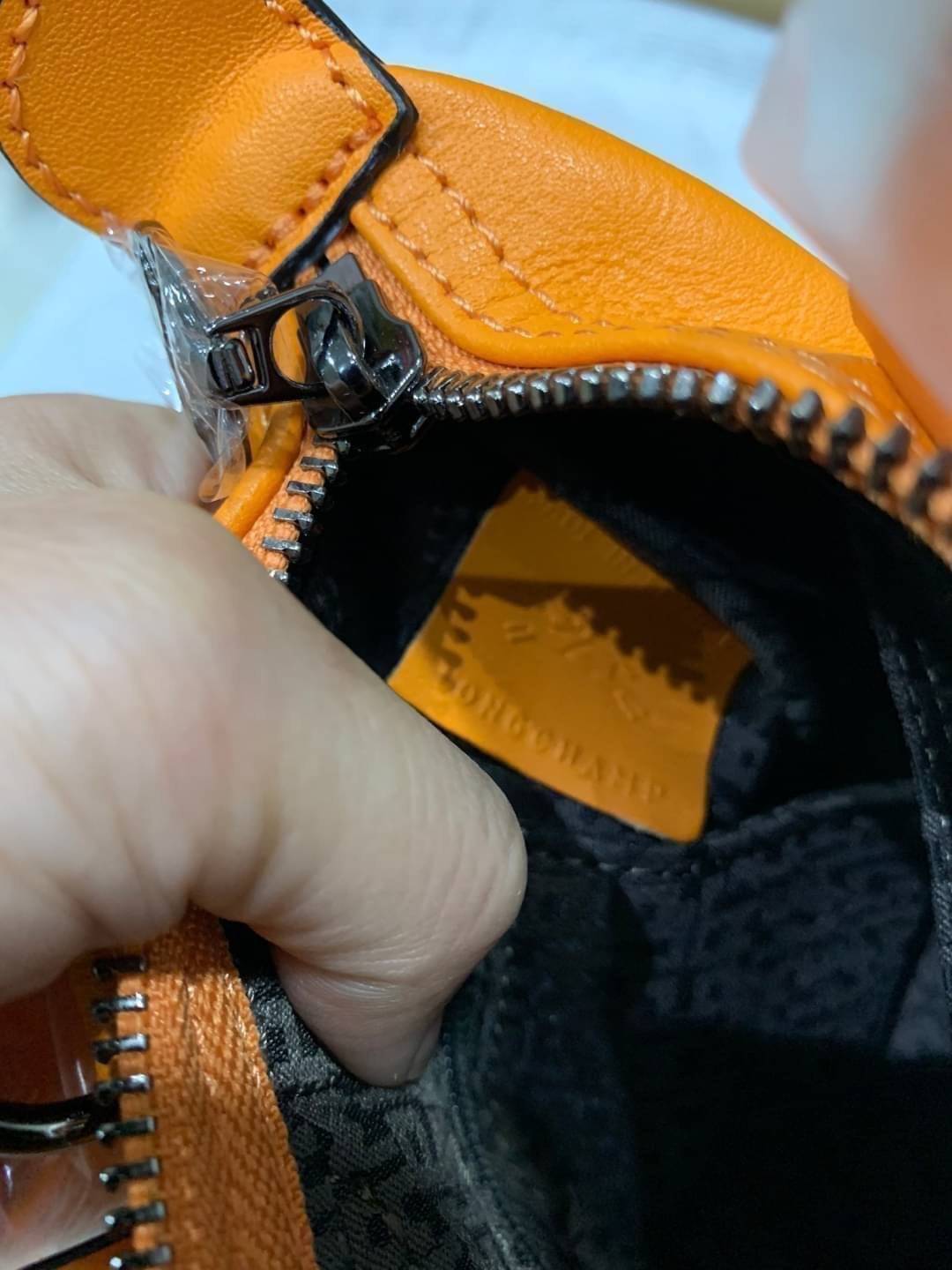 ของแท้ 100% Longchamp LE PLIAGE CUIR TOP HANDLE BAG Color: Black,Orange,Sienna, Navy,Nordic,Grey,Lichen