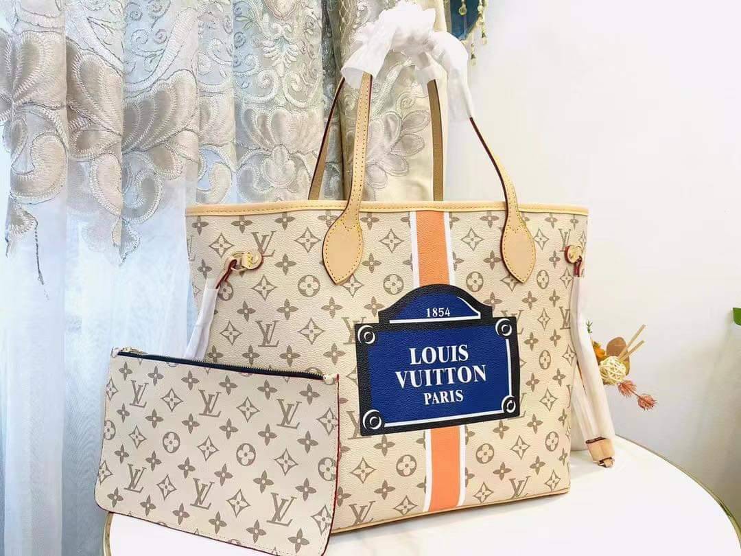 LV Neverfull MM Monogram Empreinte / LV Tote Bag ดีไซน์สีใหม่ พร้อมใบเล็ก สีสันโดดเด่นไม่ซ้ำใคร แต่งแต้มลงบนกระเป๋าสร้างดีเทลให้ดูมีมูลค่าเพิ่มขึ้น อัพลุคได้เลย