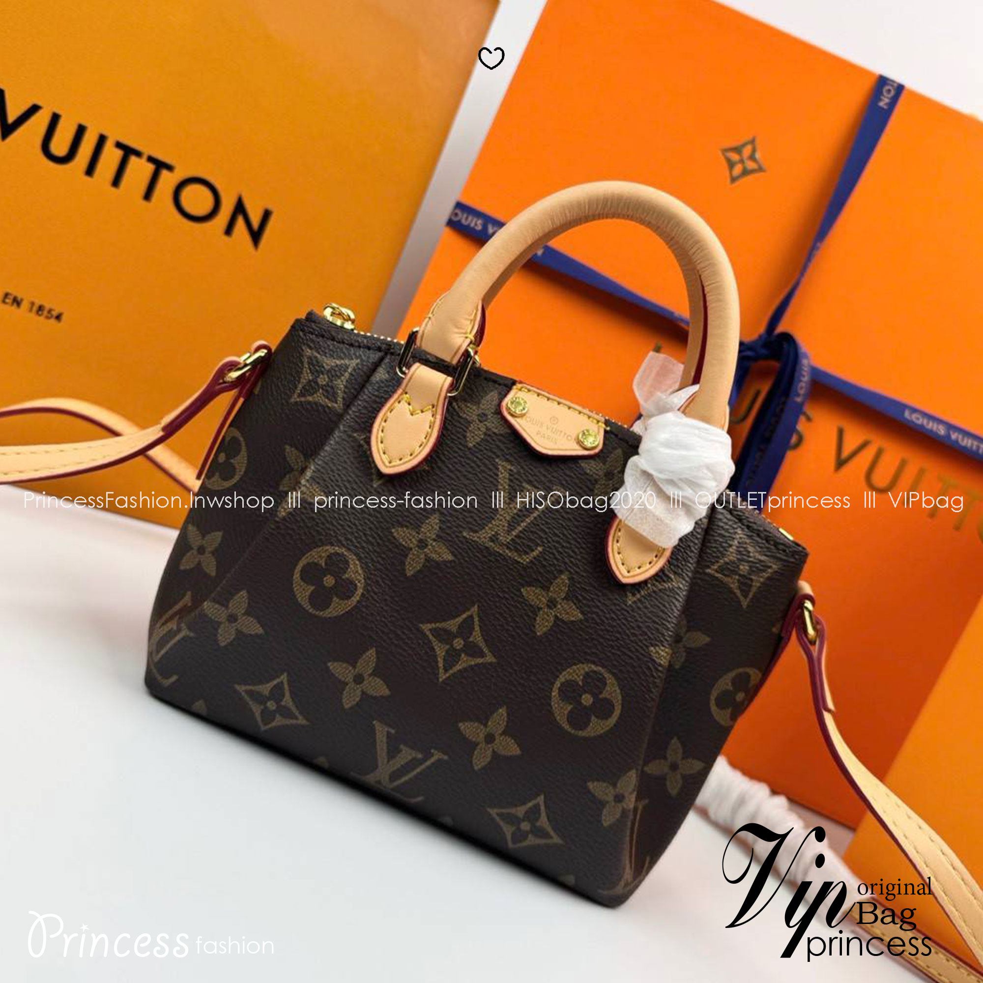 ORI หนังแท้ | LV Nano Turenne Monogram Canvas Bag กระเป๋าสะพายไซส์มินิ ดีไซน์วินเทจ ใบเล็กใช้งานง่าย หรูหราตามแบบฉบับแบรนด์