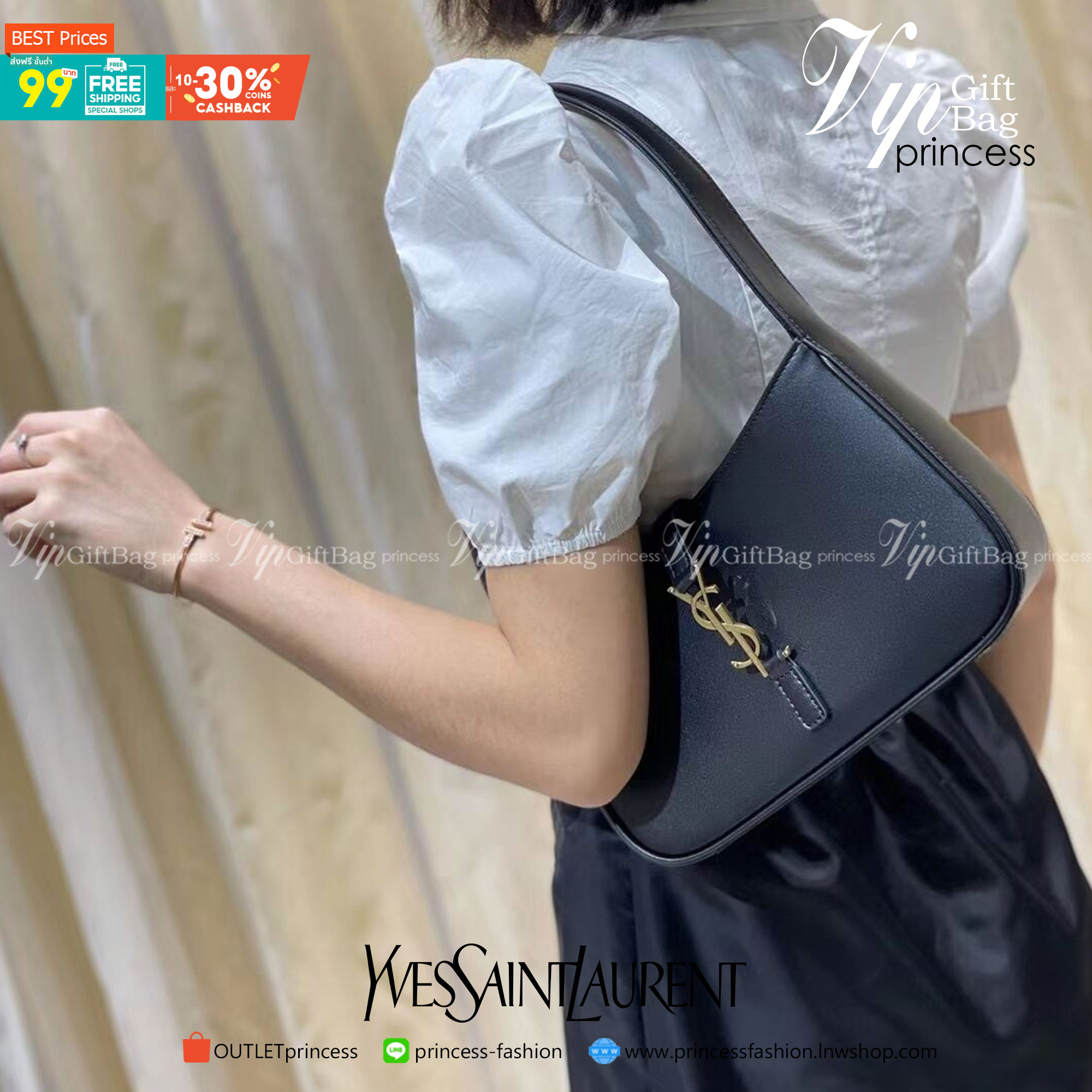 3สี VIP GIFT 】หนังแท้ Saint Laurent Le 5 à 7 Leather Hobo Bag รุ่นยอดนิยม รุ่นหายาก รุ่นที่สาวๆตามหา ใบนี้เลย!! สวยหรู กระเป๋าสะพายไหล่ ดีไซน์อยู่ทรง คลาสสิคแฝงความหรูด้วยโลโก้สีทองอร่ามโดดเด่น วัสดุหนังเรียบ สาวๆที่รออยู่ต้องรีบจัด รีบมีเป็นของตัวเองกันน