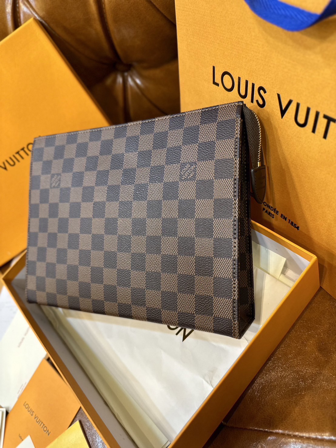 LV Pochette Voyage MM / LV Clutch กระเป๋าถือทรงคลัช ทรงพอช เกรดออริ สลับแท้ 1:1 ใช้ต่างประเทศได้ ใช้ได้ทั้งชายหญิง
