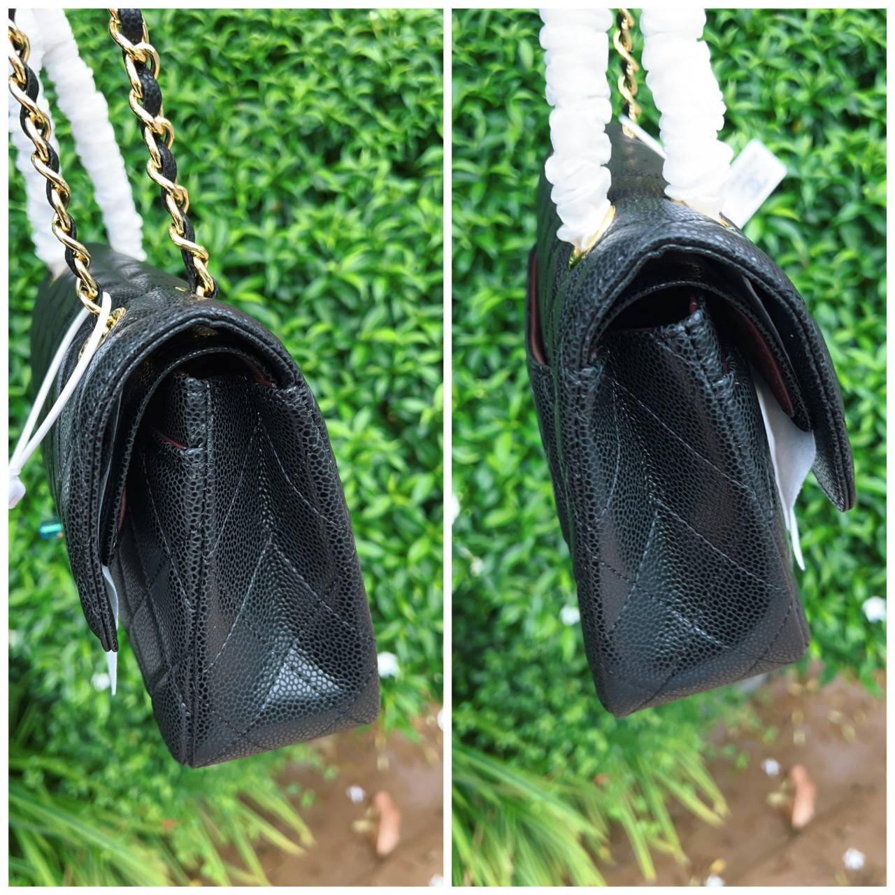 CHANEL CLASSIC CAVIAR LEATHER BAG กระเป๋าคลาสสิกรุ่นยอดนิยม รุ่นที่ใช้ได้ทุกยุคทุกสมัยจริงๆ ไม่มีคือพลาดที่สุด ^^ สวยยันเงาค่าสาวๆ! 🧡 เกรดออริจินอล ใช้งานต่างประเทศได้