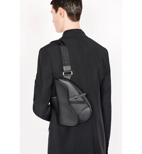 VIP 】หนังแท้ CHRISTIAN DIOR SADDLE BAG Black Grained Calfskin
