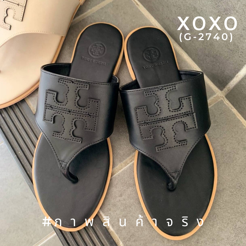 TORY BURCH SANDELS แตะหนีบ งานชนช้อป งานสวยมากคะ วัสดุหนัง PU ด้านหน้าว่างลายโลโก้แบรนด์ เรียบ หรู ดูแพงเกินราคาขายแน่นอนคะ แมทส์เข้าชุดง่าย น้ำหนักเบา