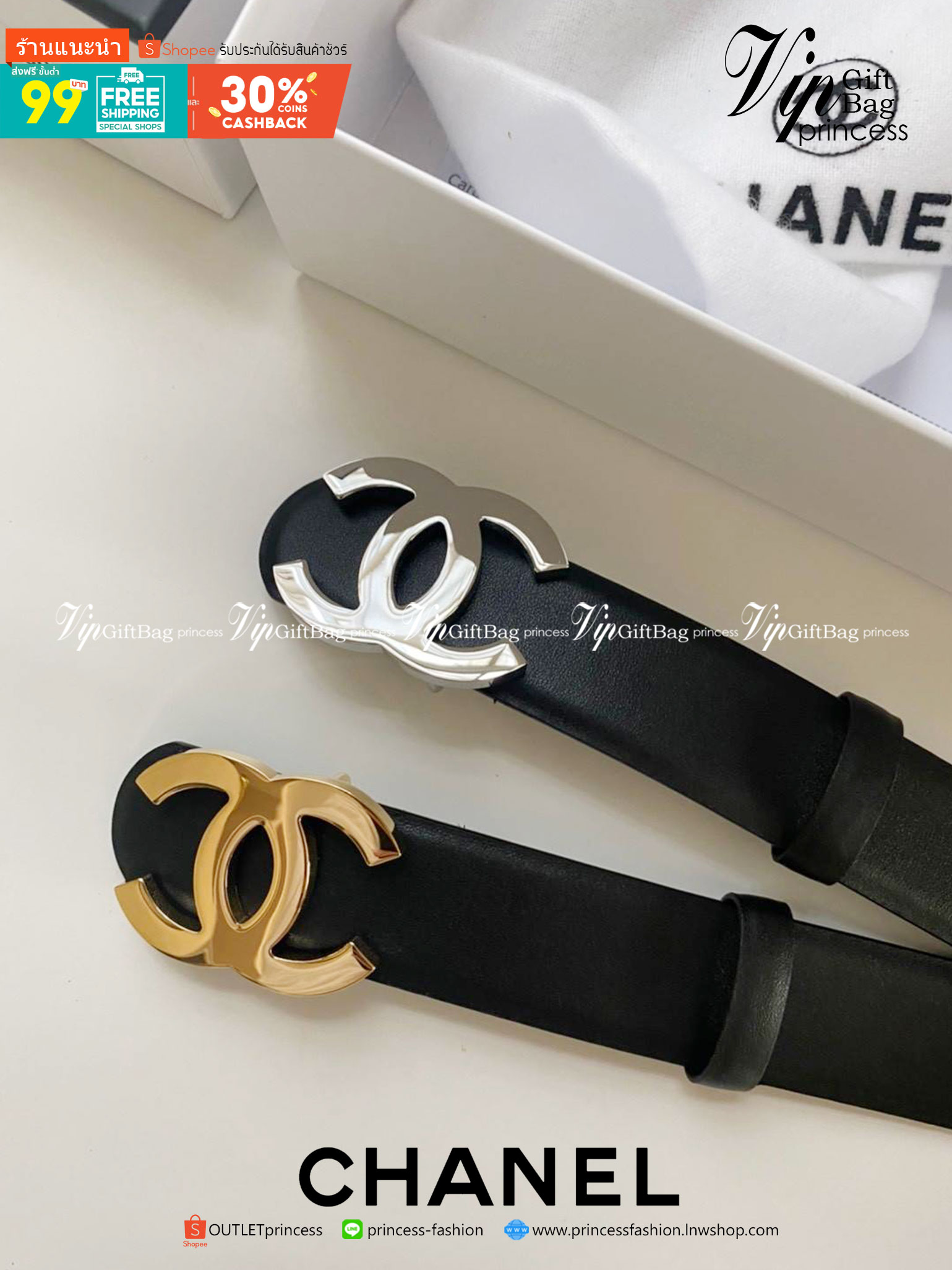 CHANEL BELT เข็มขัดสุดหรูสายหนังแท้ หรูหรา น้อยแต่มาก ภาพถ่ายจากงานขายจริง โลโก้ 3D metal เข้าได้กับทุกลุ๊คสไตล์การเเต่งตัว สวยหรูดูดีมีระดับ ไอเท็มนี้แนะนำเลยค่าา มาน้อยรีบๆ หน่อยน้าา