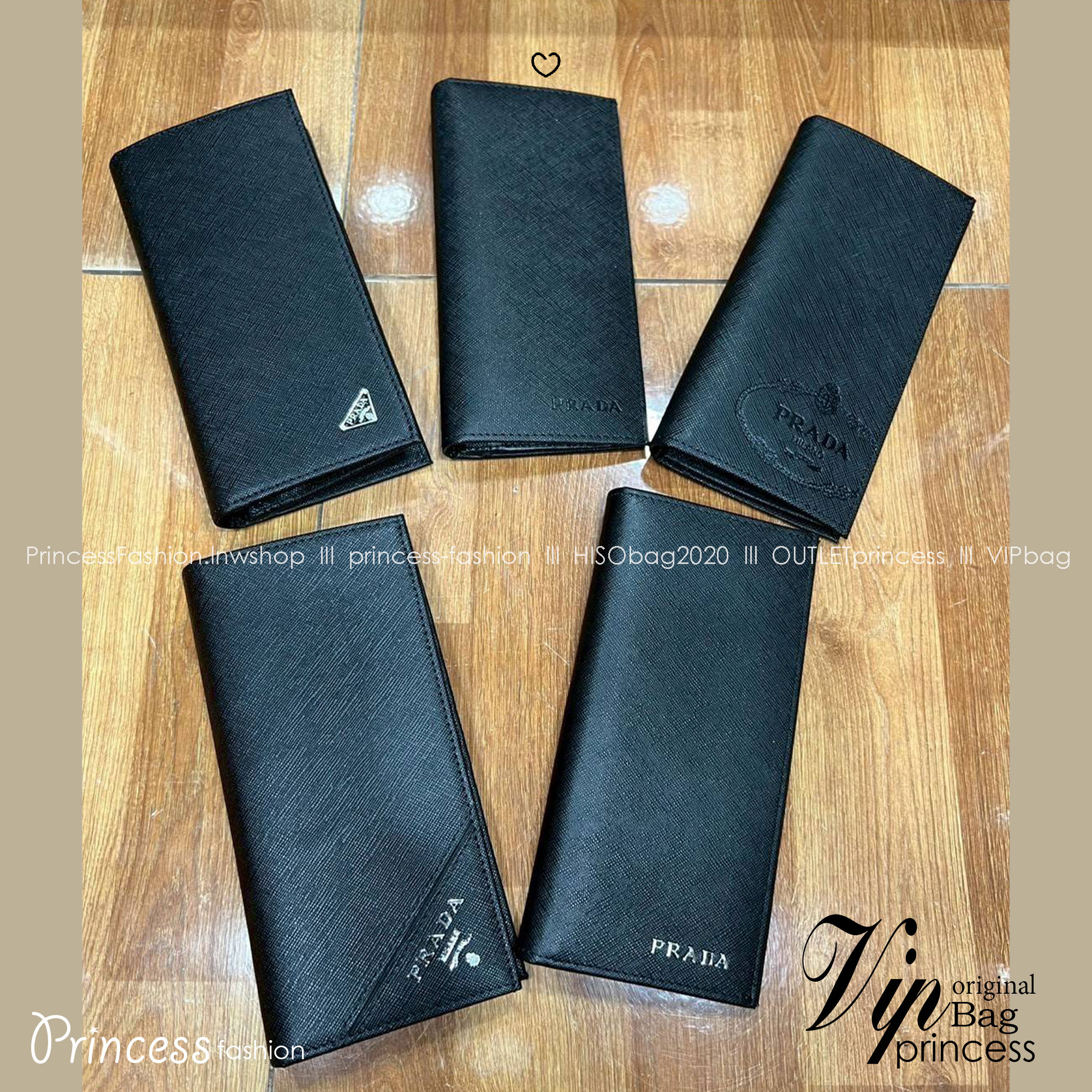 ORI หนังแท้ | Prada Long Wallet / Prada Short Wallet / Prada metal saffiano leather Wallet กระเป๋าสตางค์ใบยาว กระเป๋าสตางค์ใบสั้น กระเป๋าสตางค์ผู้ชาย
