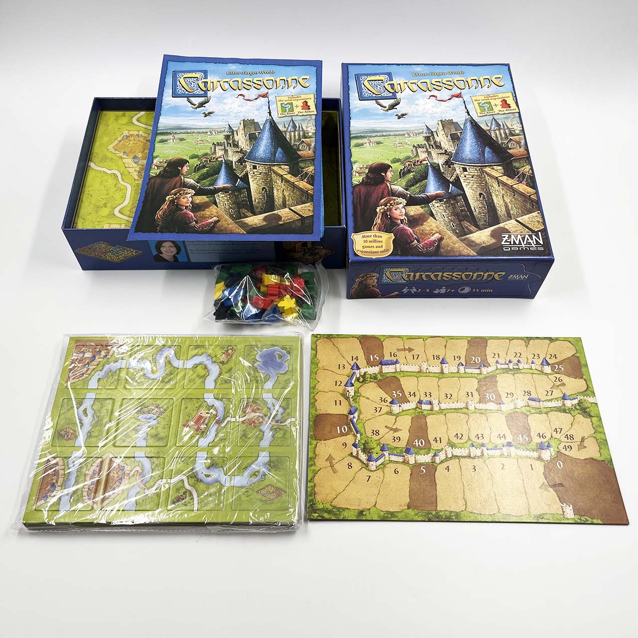 บอร์ดเกม Carcassone Z-Man(คาร์คาซอน แซดแมน) ตัวเสริมครบชุดพร้อมเล่น ตัวเกมภาษาอังกฤษและคู่มือภาษาอังกฤษ