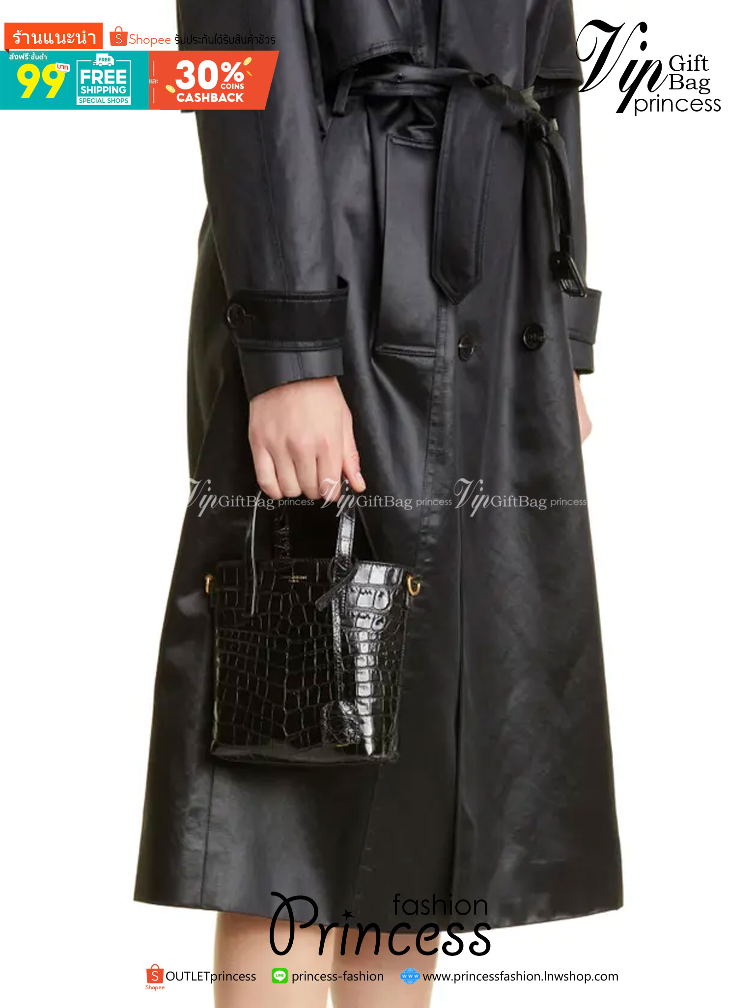 mini YSL CROC TOTE / YSL Toy croc-effect leather tote bag พร้อมส่งครบสองไซส์ *คู่ดูโอ้ สวยแบบตะโกนนน YSL BAG VIP วัสดุหนังสังเคราะห์ หนังนิ่มลายจรเข้เต็มใบ สวยหรูมาก