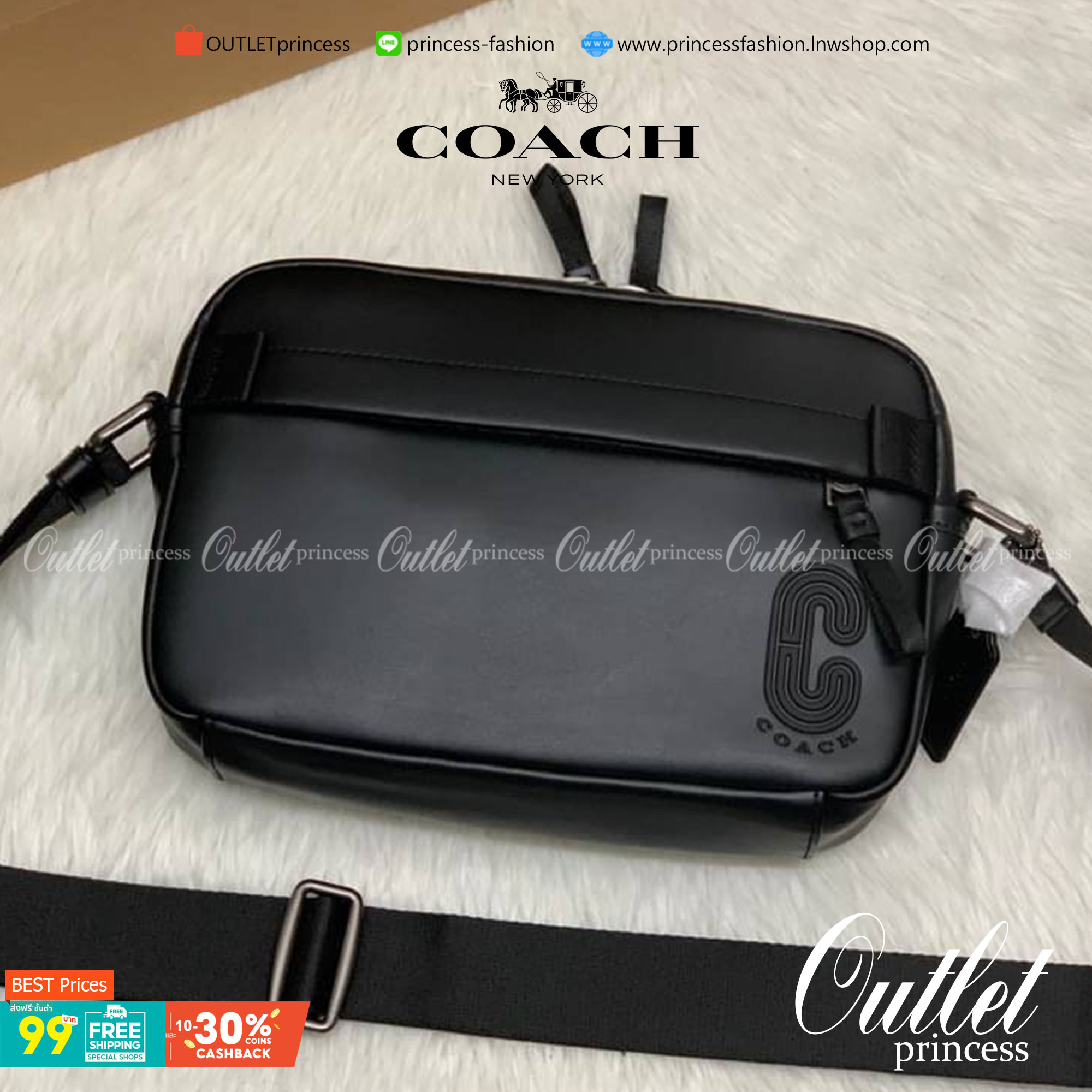 COACH EDGE CROSSBODY IN SIGNATURE CANVAS กระเป๋าสะพายครอสบอดี้ร์ วัสดุหนังแท้ หนังนิ่มอย่างดีค่ะ ด้านหน้ามีช่องซิปซ่อนให้หนึ่งช่อง เปิดปิดช่องหลักแบบซิปคู่ภายในกว้าง ใส่ของได้จุเลยนะคะ มีช่องซิปและช่องเล็กให้อีก2ช่อง;ด้านหลังกระเป๋าเป็นช่องโล่งใส่ของอีกช่