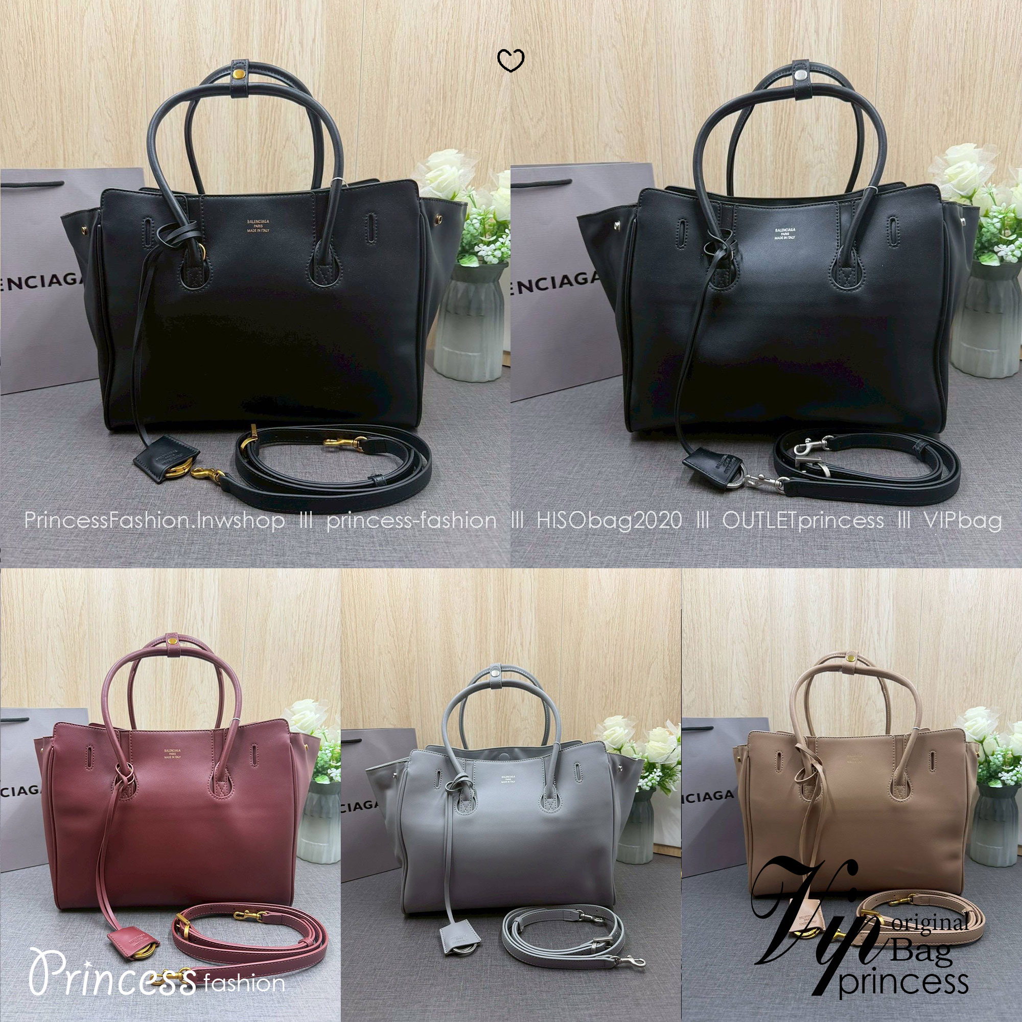 ORI หนังแท้ | Balenciaga Carry All Hampton Bag / Balenciaga Tote Bag 33cm กระเป๋าสะพายทรงโท้ท ภายในโล่งกว้าง ดีไซน์เรียบง่าย เรียบหรู