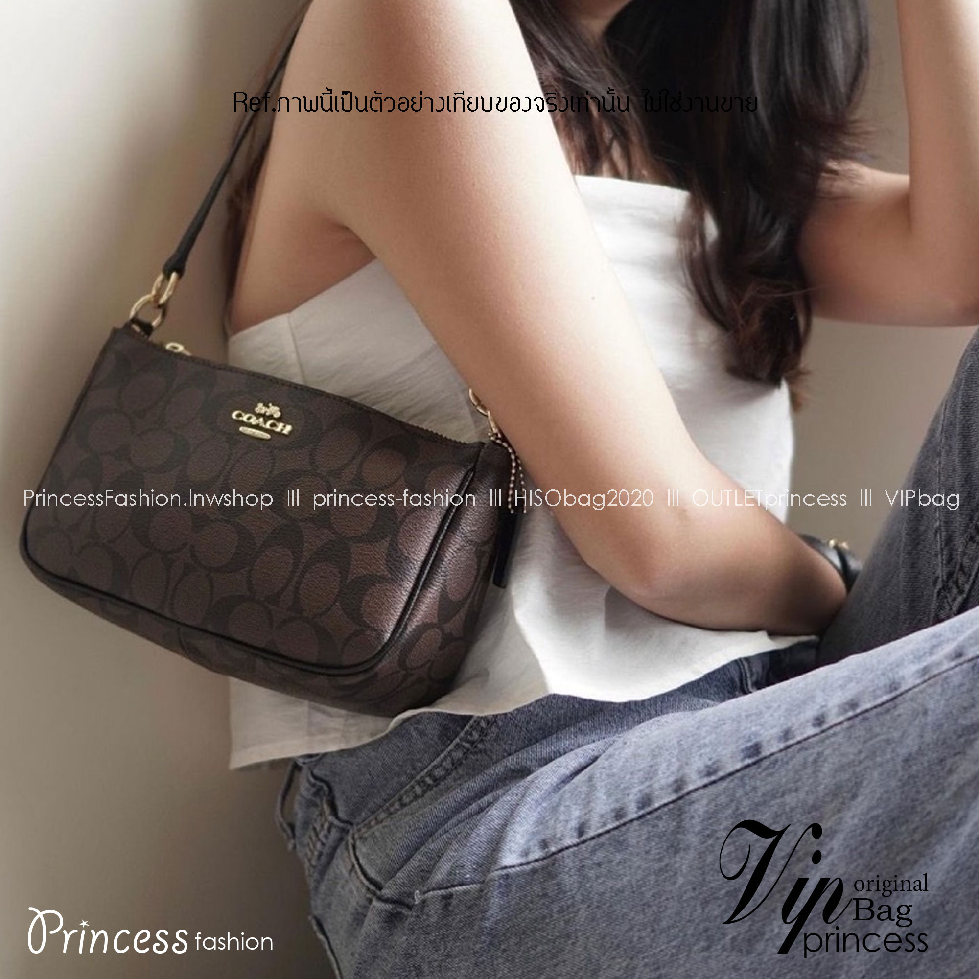 COACH TOP HANDLE POUCH F58321 พร้อมส่ง 9 สี กระเป๋าทรงพอช ยอดฮิต ยกขึ้นแท่น ด้วยดีไซน์ที่ออกมาให้ใช้งานได้ง่าย ขนาดกำลังเหมาะ