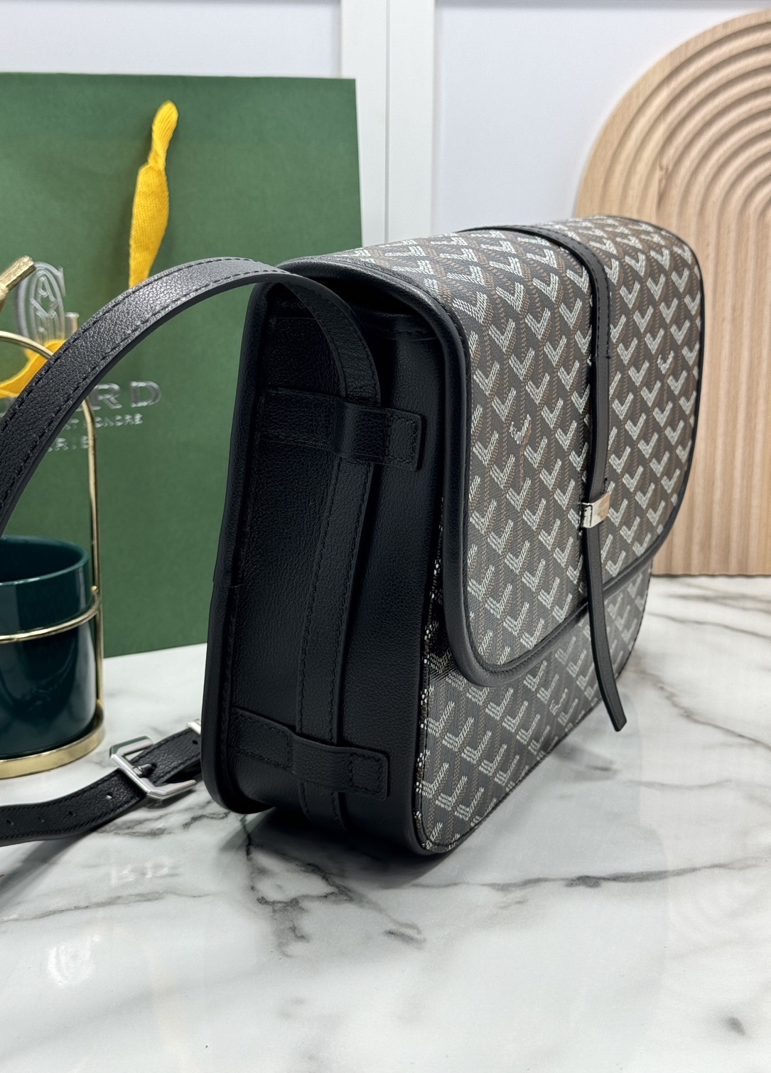 ORI | สลับแท้ GOYARD Belvedere MM Bag 29cm กระเป๋าสะพายทรงแมสเซ็นเจอร์แบรนด์หรูสัญชาติฝรั่งเศส หนังแท้ แคนวาสแท้อย่างดี