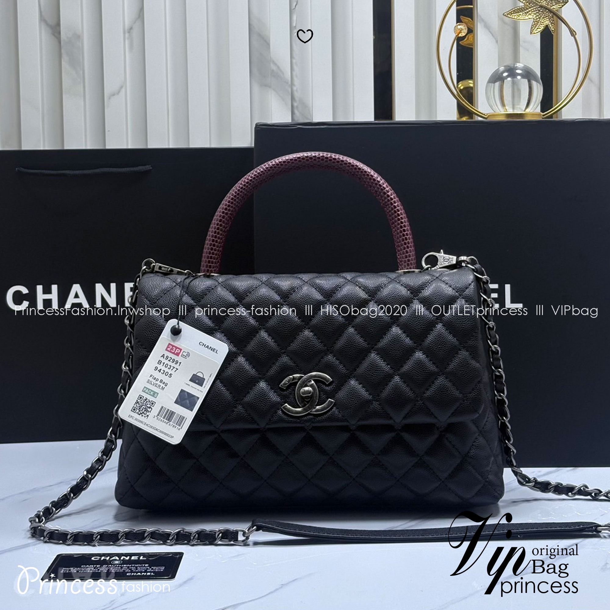 ORI หนังแท้ | Chanel Coco Top Handle Bag Medium 30cm กระเป๋าสะพายสุดคลาสสิค สวยหรูดูแพงเป็นอมตะ
