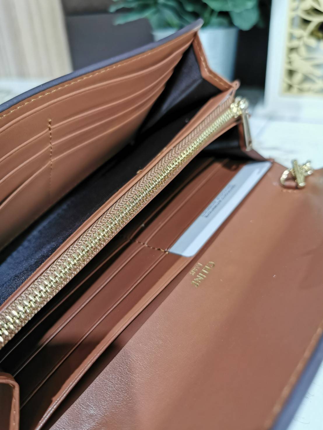 CELINE LONG WALLET BAG VIP GIFT WITH PURCHASE-GWP กระเป๋าพรีเมี่ยมกิ๊ฟ Limited จาก CELINE HAUTE PARFUME DUTYFREE COUNTER วัสดุ Triomphe Canvas