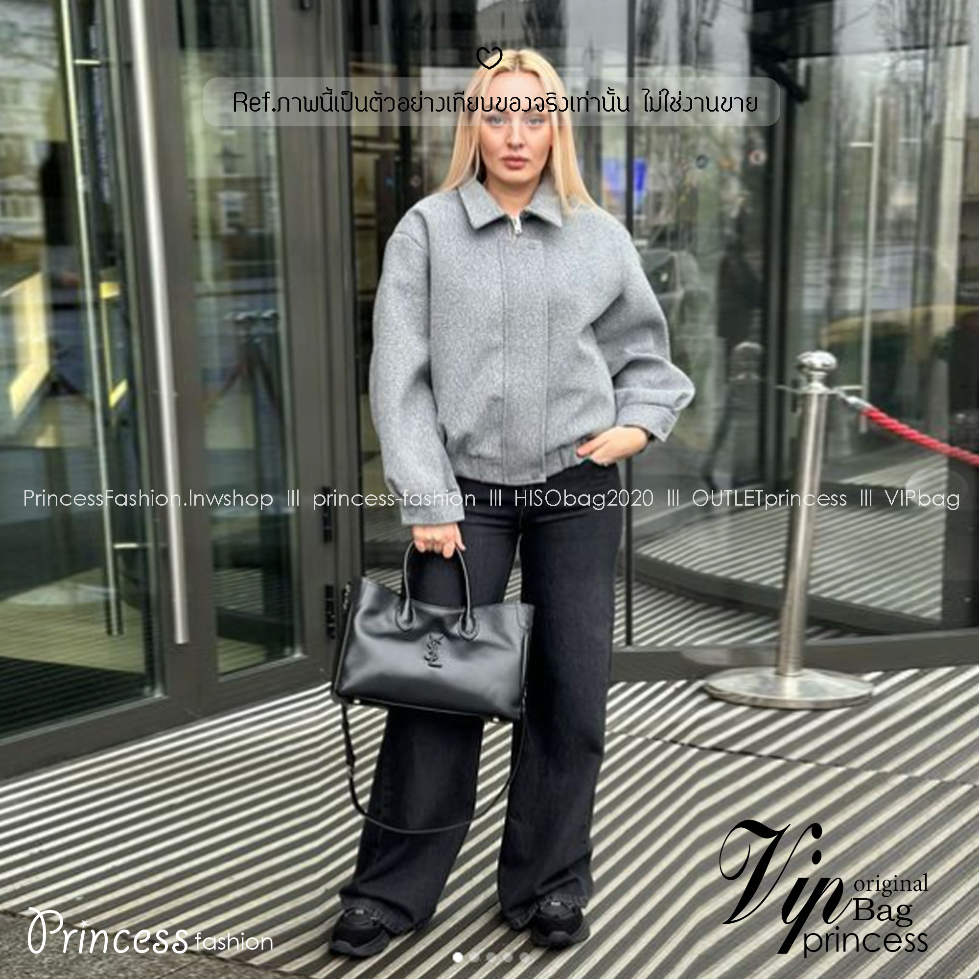 YSL Raphael Tote Bag กระเป๋าสะพายทรงโท้ทคอลใหม่ ขนาดกำลังสวย จุของได้เต็มที่ รูปทรงคลาสสิคชวนใช้ แต่งโลโก้หนังยับโดดเด่นเป็นเอกลักษณ์