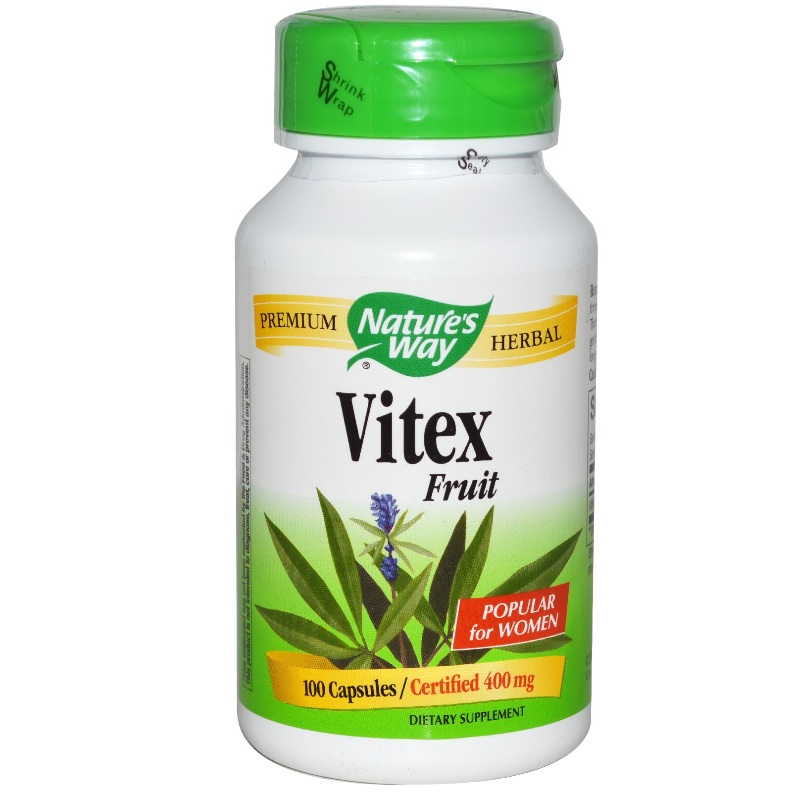 ส่งฟรีลงทะเบียนมีพร้อมส่งค่ะ Natures Way Vitex Fruit 400 mg 100 Capsules