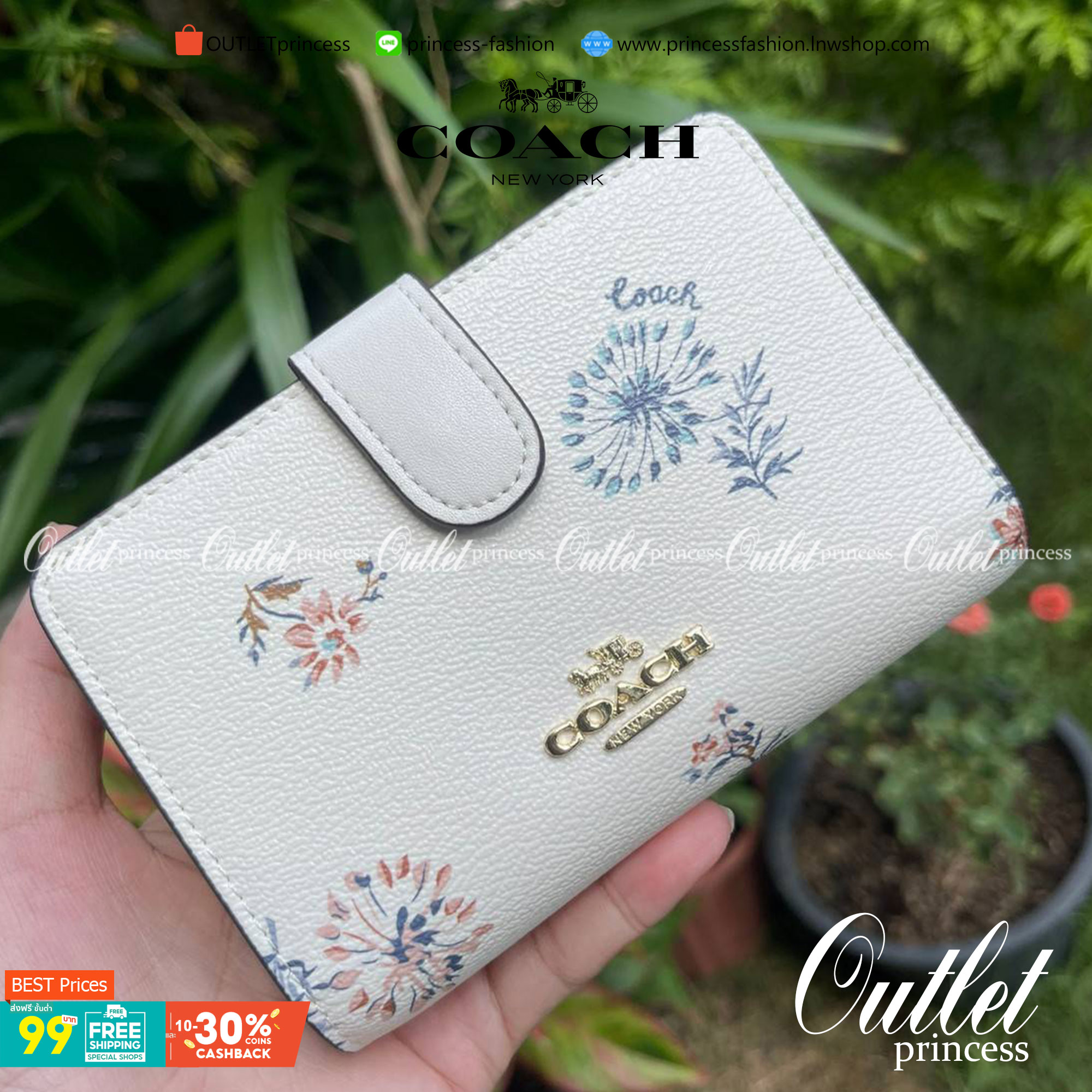 COACH MEDIUM CORNER ZIP WALLET IN SIGNATURE CANVAS กระเป๋าสตางค์ขนาดกลางที่ถือว่าเป็นไอเทม Must Have ของทุกเพศทุกวัยที่ต้องพกติดตัวไว้ตลอดเวลา เพราะนอกจากจะช่วยจัดเก็บเงิน บัตรประชาชน บัตรเครดิตและต่าง ๆ ให้เป็นระเบียบเรียบร้อยยังต้องคำนึงถึงประโยชน์ใช้สอ