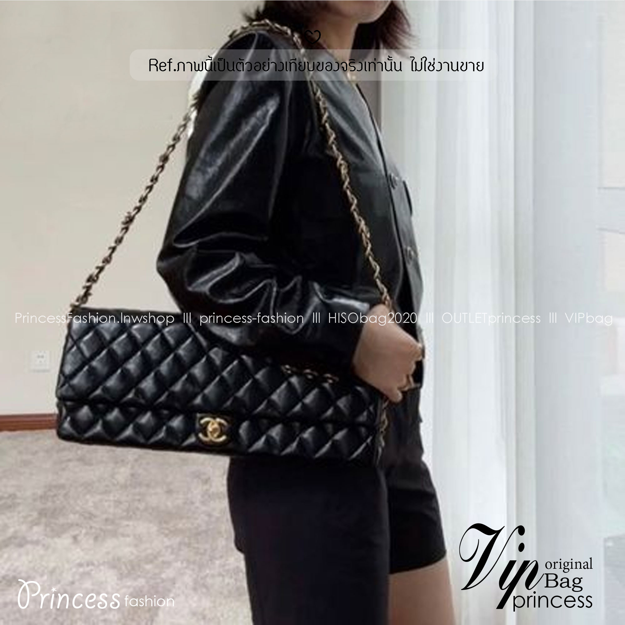 CHANEL Clutch Flap Bag กระเป๋าสะพายทรงคลาสสิค ไซส์ยาวพิเศษ หนังเรียบเงาผิวสัมผัสนุ่มลื่นมาก สวยหรูดูแพง ถือเป็นคลัชหรือสะพายไหล่ได้เก๋ๆ ใช้ยังไงก็ดูหรู ด้วยดีไซน์เฉพาะตัว ใบจริงสวยคมมาก