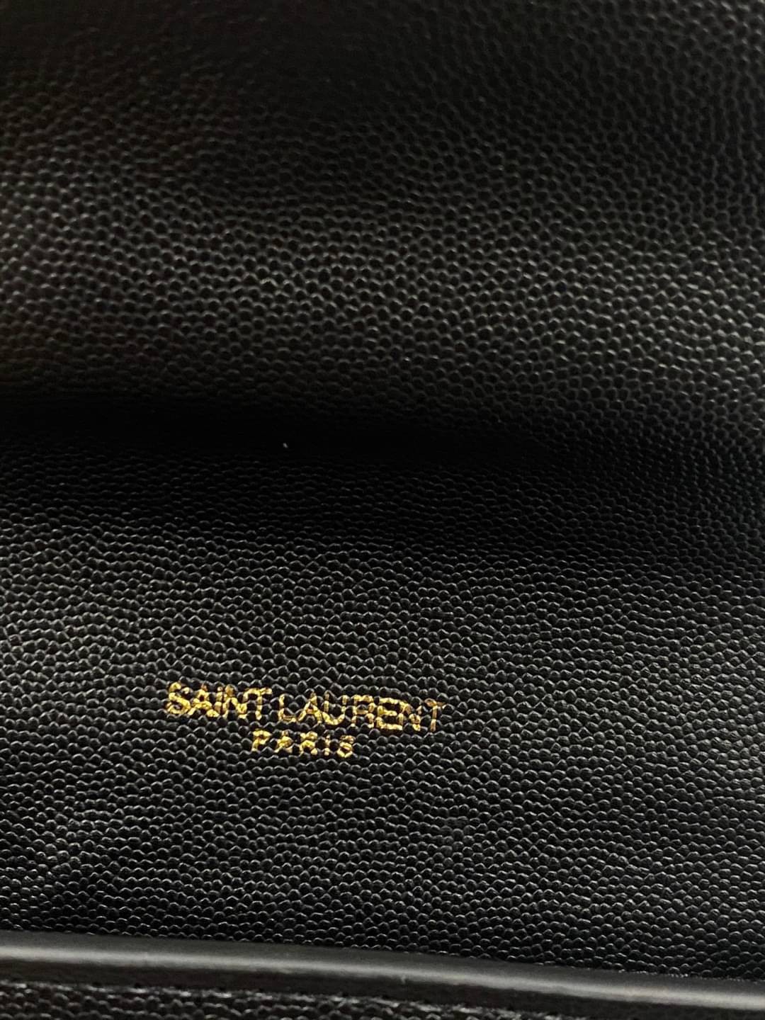 VIP 】หนังแท้ YSL WOC Saint Laurent Envelope Monogram Leather Crossbody Bag หนังคาเวียร์ อะไหล่ทองสุดหรู มาพร้อมใบเล็กใส่บัตรได้ พร้อมส่งที่ไทย