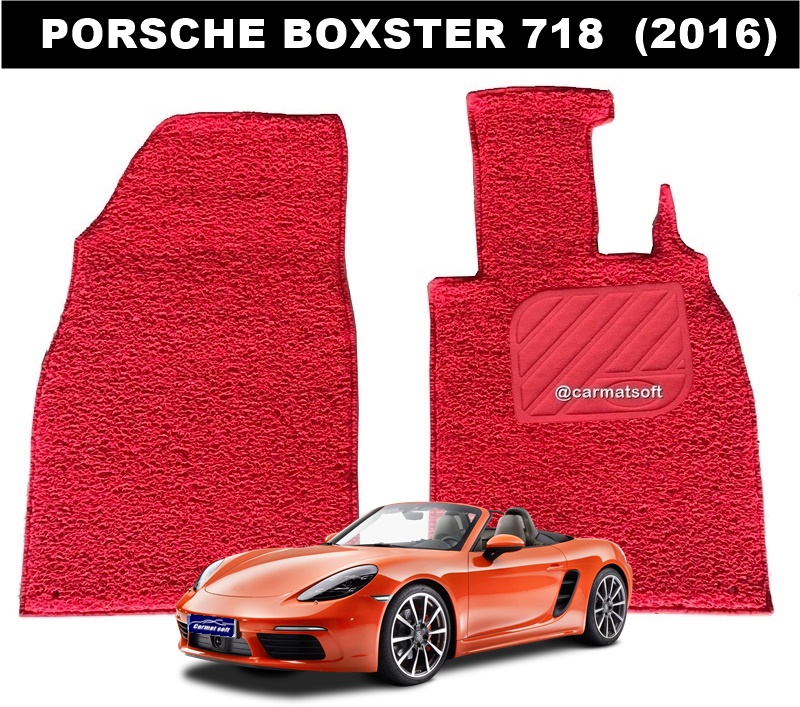พรมดักฝุ่นไวนิล PORSCHE BOXSTER 718 (ปี2016) พรมดักฝุ่นรถยนต์ เกรดA ใยหนานุ่ม เข้ารูป ตรงรุ่น