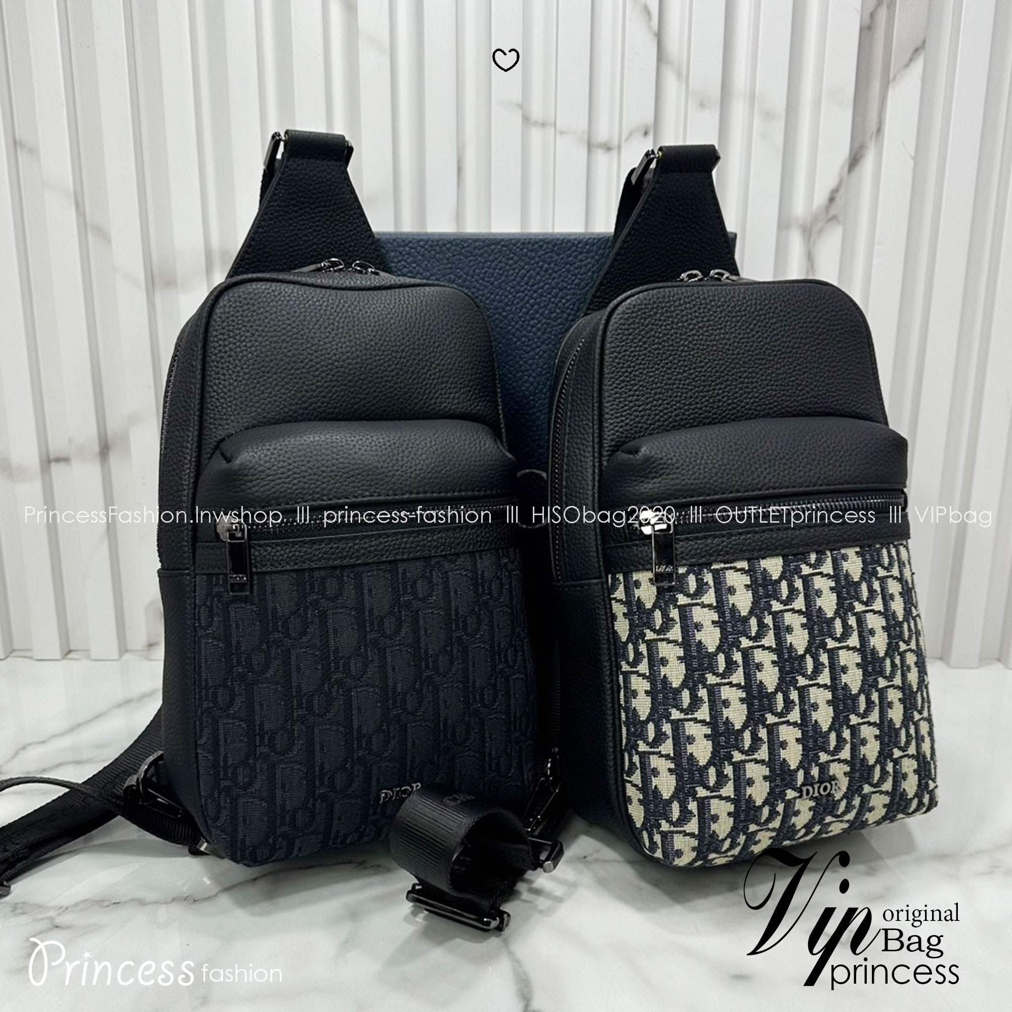 DIOR Sling Bag Rider 2.0 Oblique jacquard fabric กระเป๋าสะพายคาดอก หนังแท้ แคนวาสแท้ สง่างามเหนือกาลเวลา มีไว้ไม่มีเอาท์ ท่านชายควรมีมากค่ะ