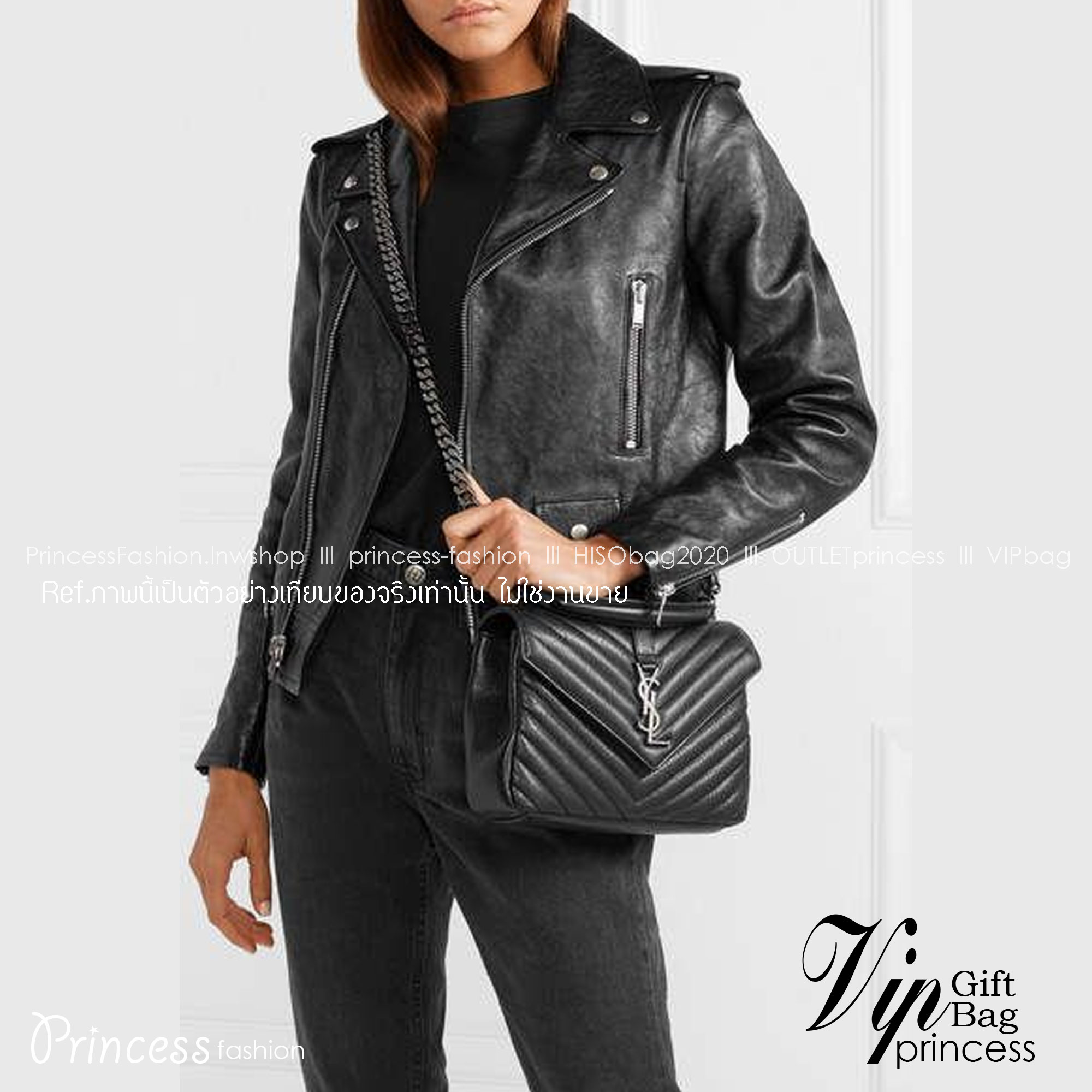 YSL College Medium Bag / Yves Saint laurent crossbody boutique กระเป๋าสะพายไหล่ ดีไซน์ทรงสวยหรู พิเศษ แถมฟรี พวงกุญแจห้อยเอกลักษณ์แบรนด์