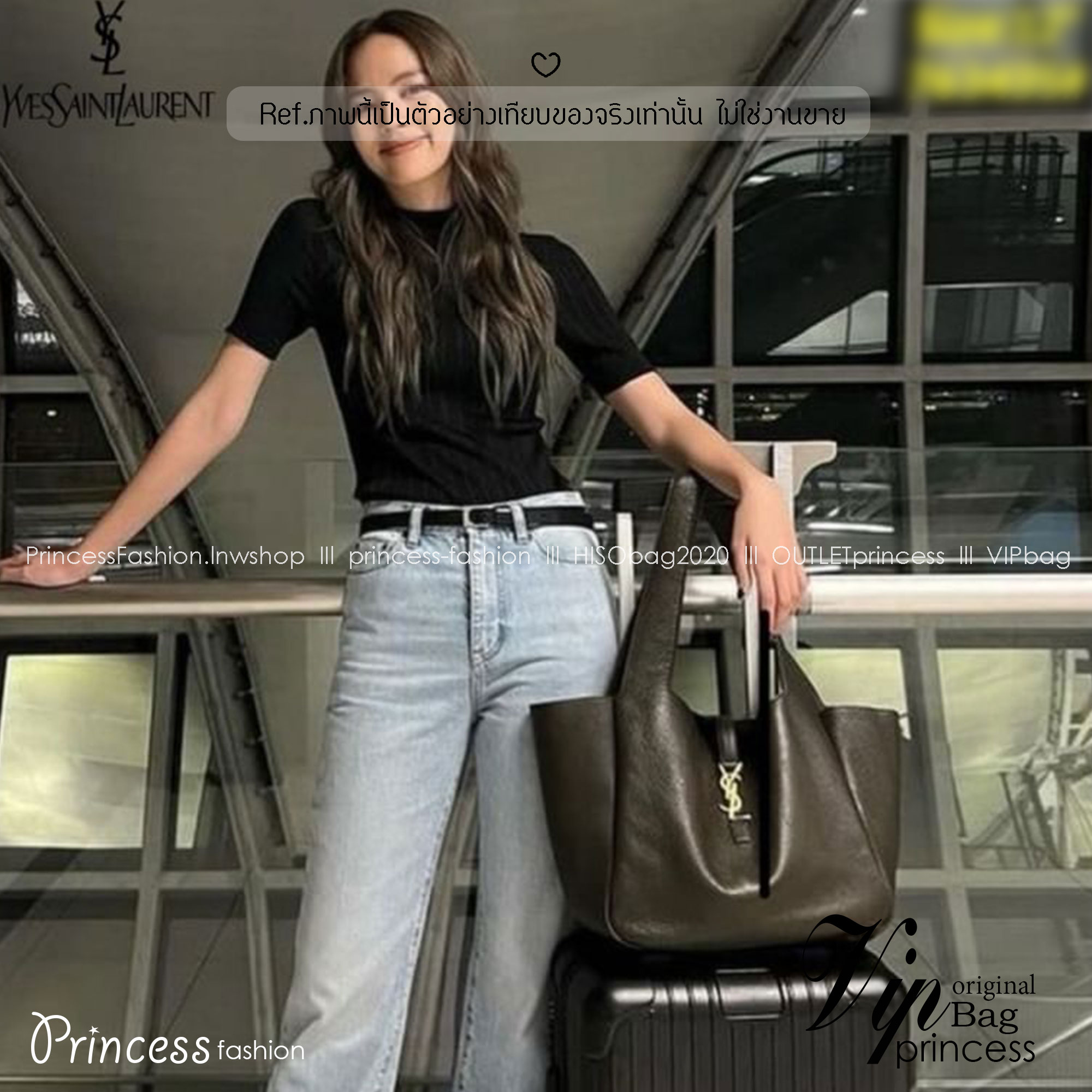 YSL Le 5 À 7 Bea Leather Tote Bag กระเป๋าทรงโท้ทงานหนังเต็มใบ สวยเด่นเป็นเอกลักษณ์มาก ดีไซน์เรียบแต่มากมีอยู่จริง สวยดูแพง ที่ไม่มีตอนนี้คือพลาด